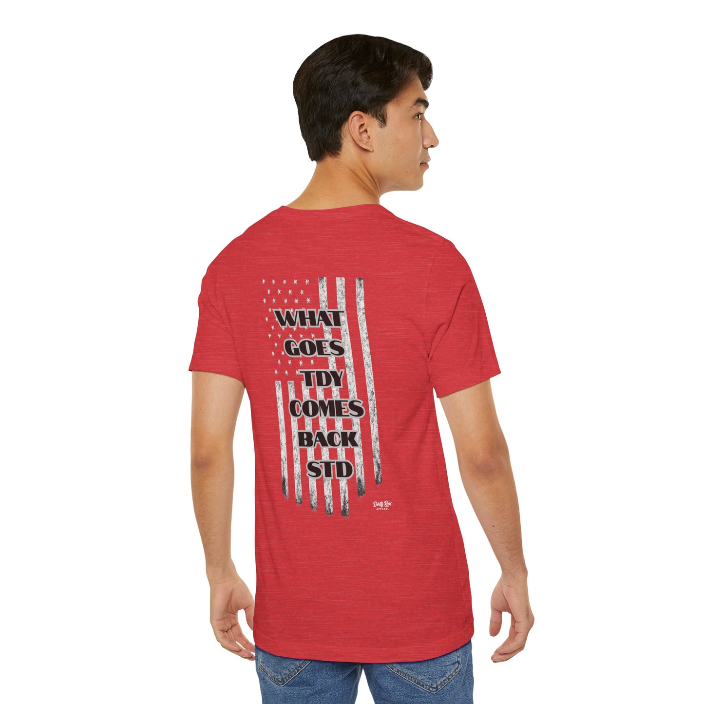 What Goes TDY Comes Back STD Shirt – Dark Humor Military Tee for Vets