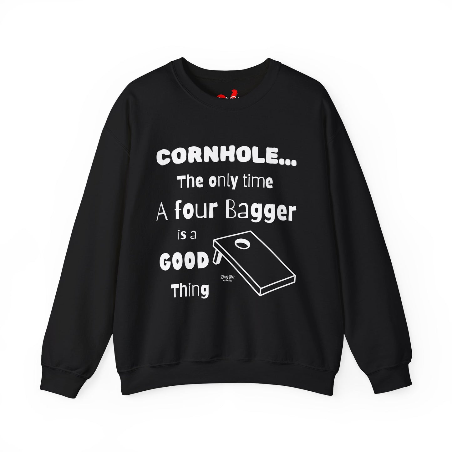 Cornhole The Only Time a Four Bagger is a Good Thing | Crewneck Sweatshirt