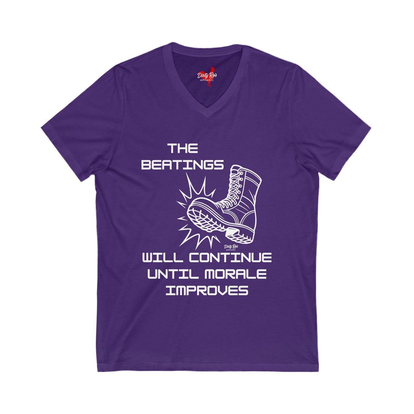 Beatings Will Continue Until Morale Improves | V-Neck Tee