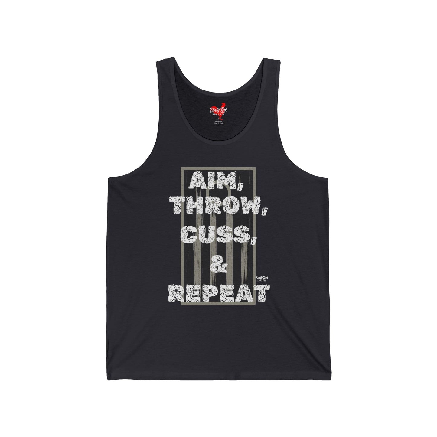 Aim, Throw, Cuss, Repeat Cornhole | Tank Top
