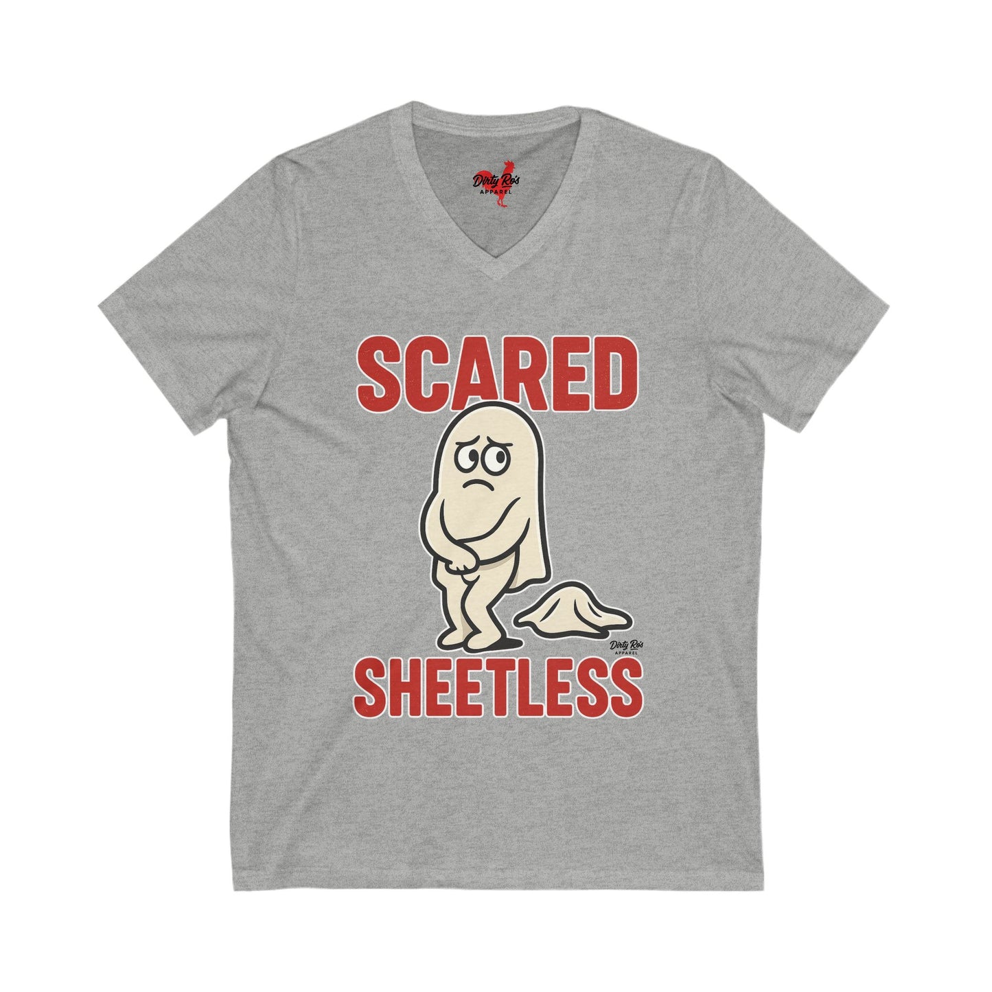 Scared Sheetless | V-Neck Tee