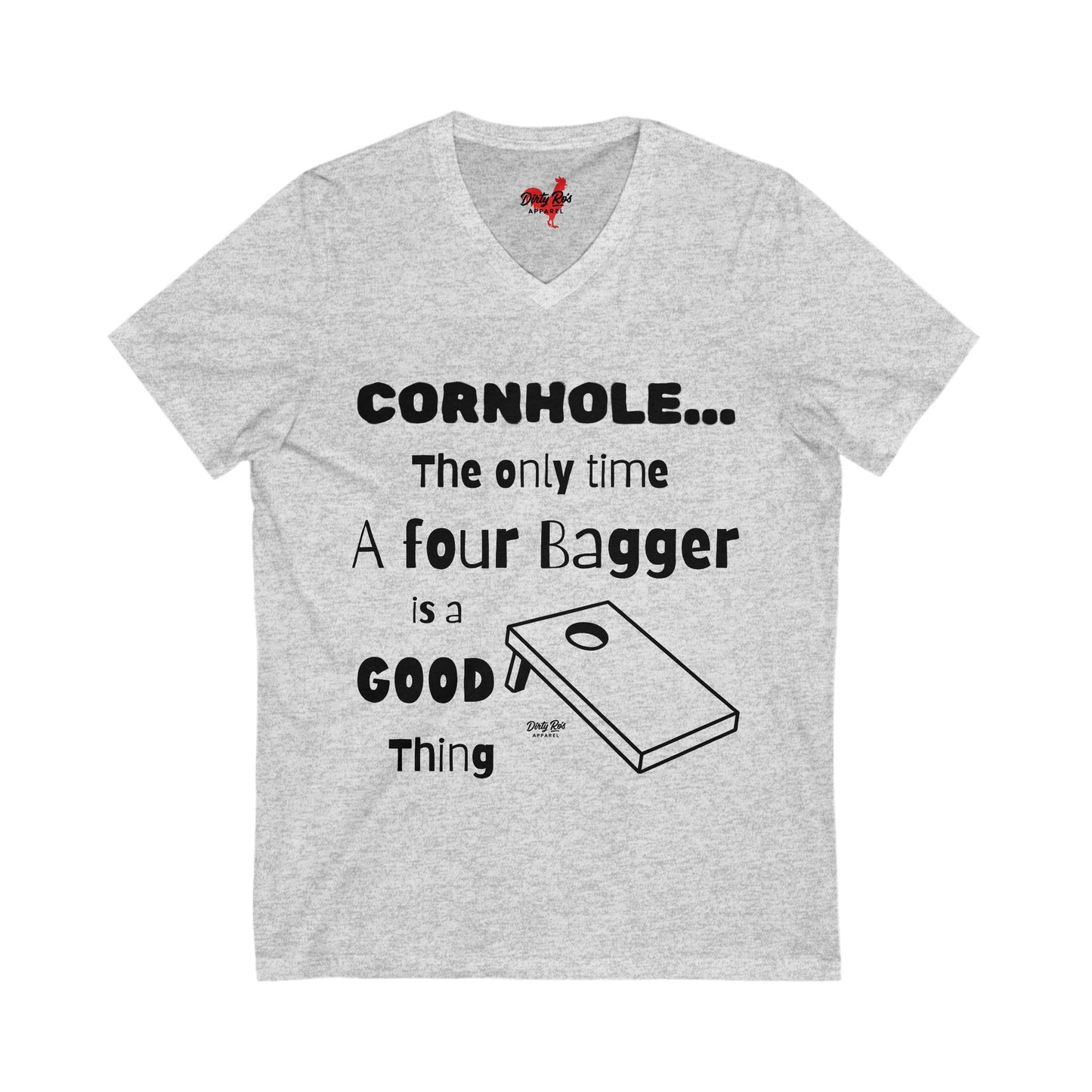 Cornhole The Only Time a Four Bagger is a Good Thing | V-Neck Tee