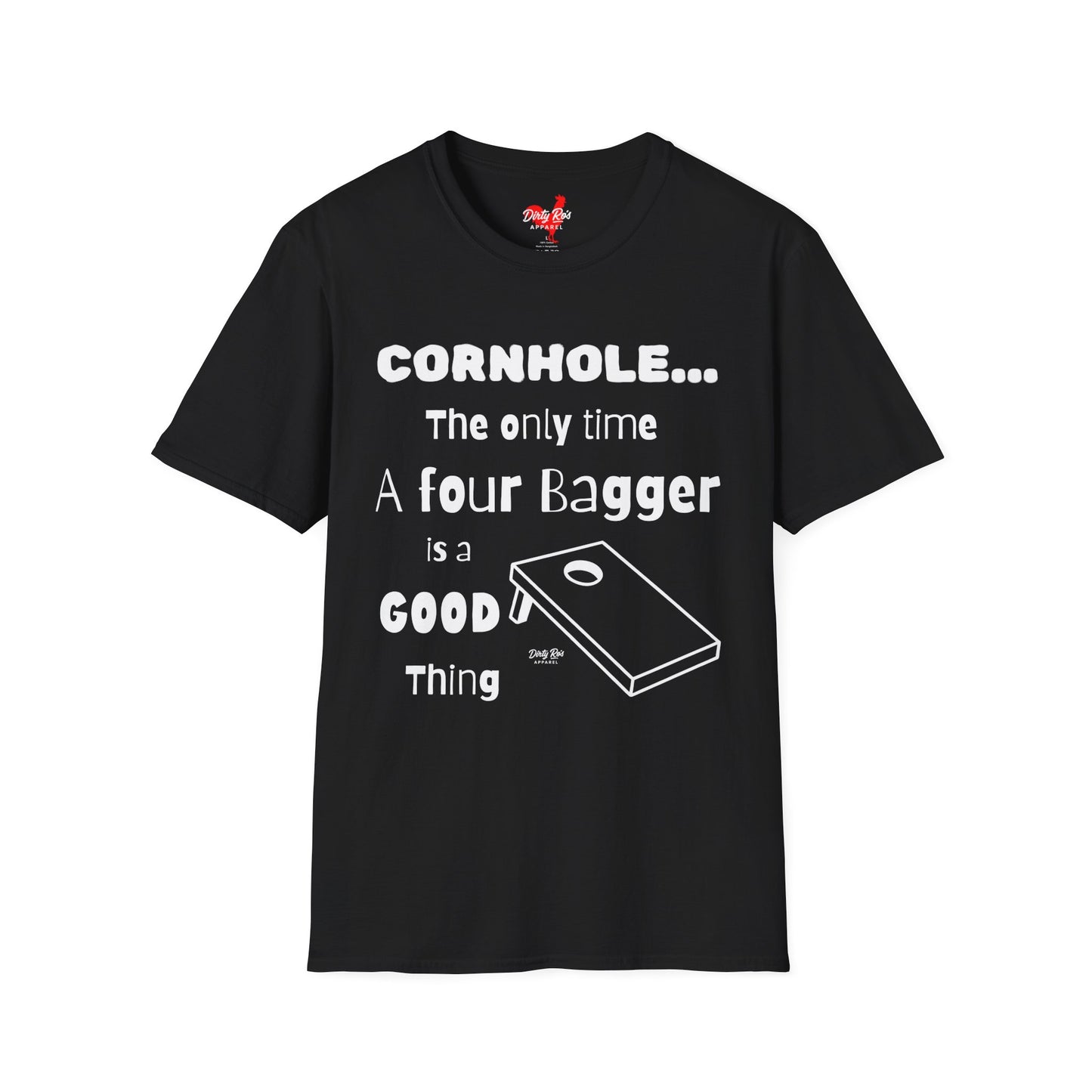 Cornhole The Only Time a Four Bagger is a Good Thing | Soft AF Tee