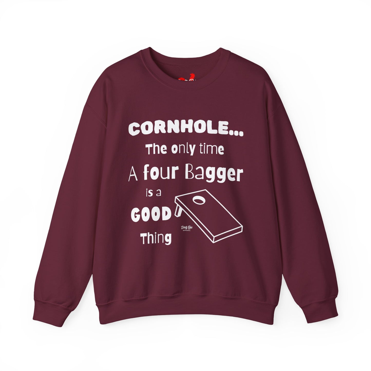 Cornhole The Only Time a Four Bagger is a Good Thing | Crewneck Sweatshirt