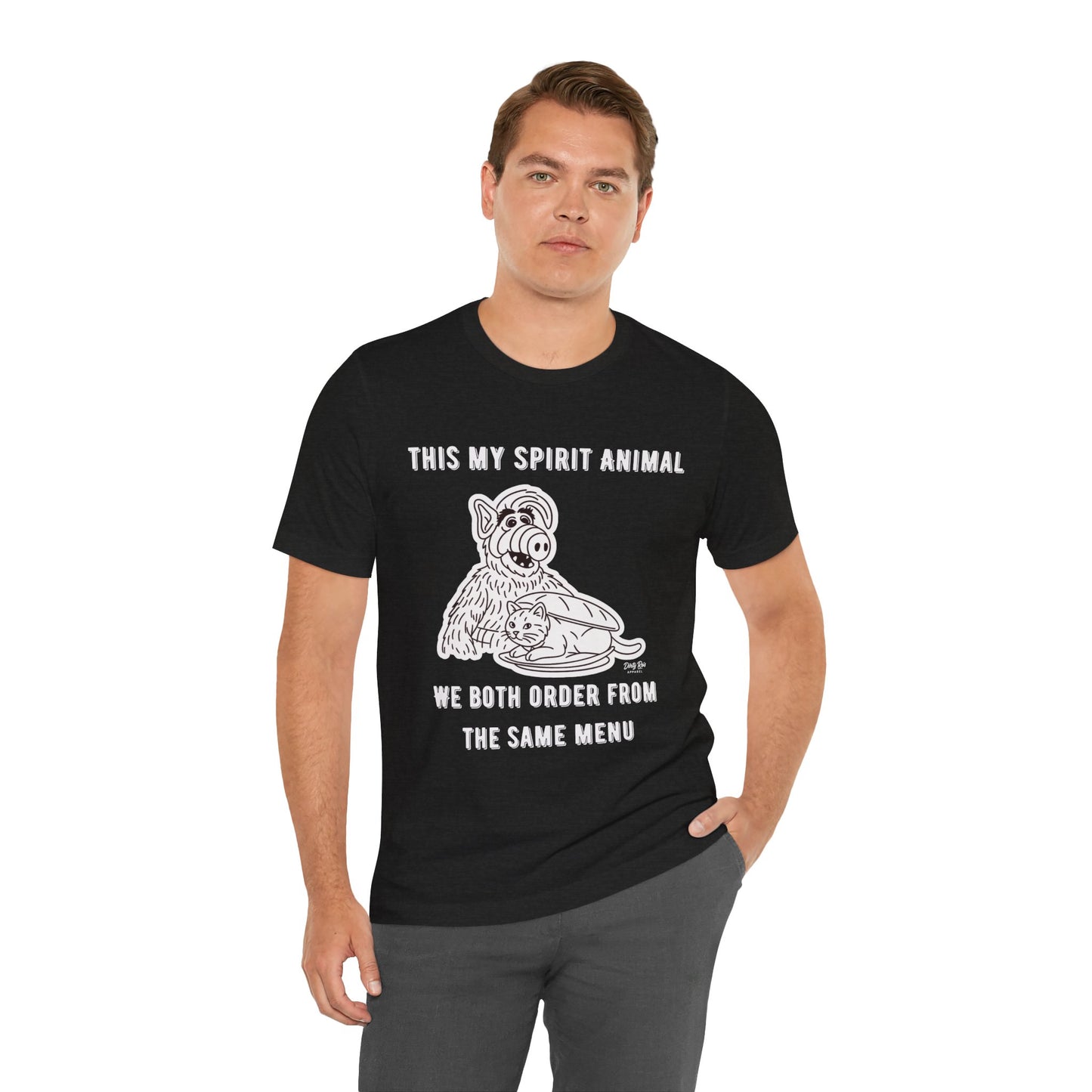 Funny Spirit Animal T-Shirt – Retro Alien Cat Humor Tee