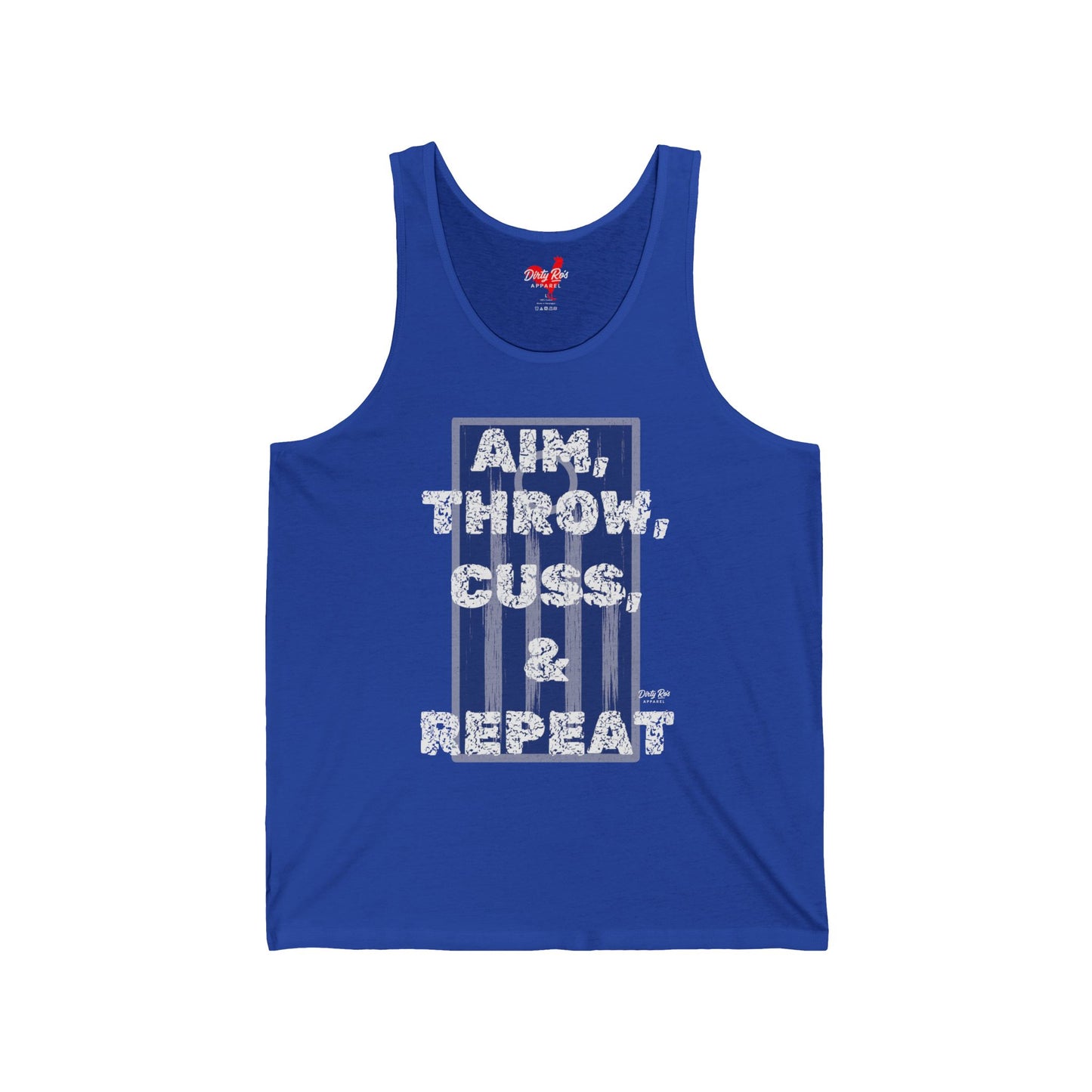 Aim, Throw, Cuss, Repeat Cornhole | Tank Top
