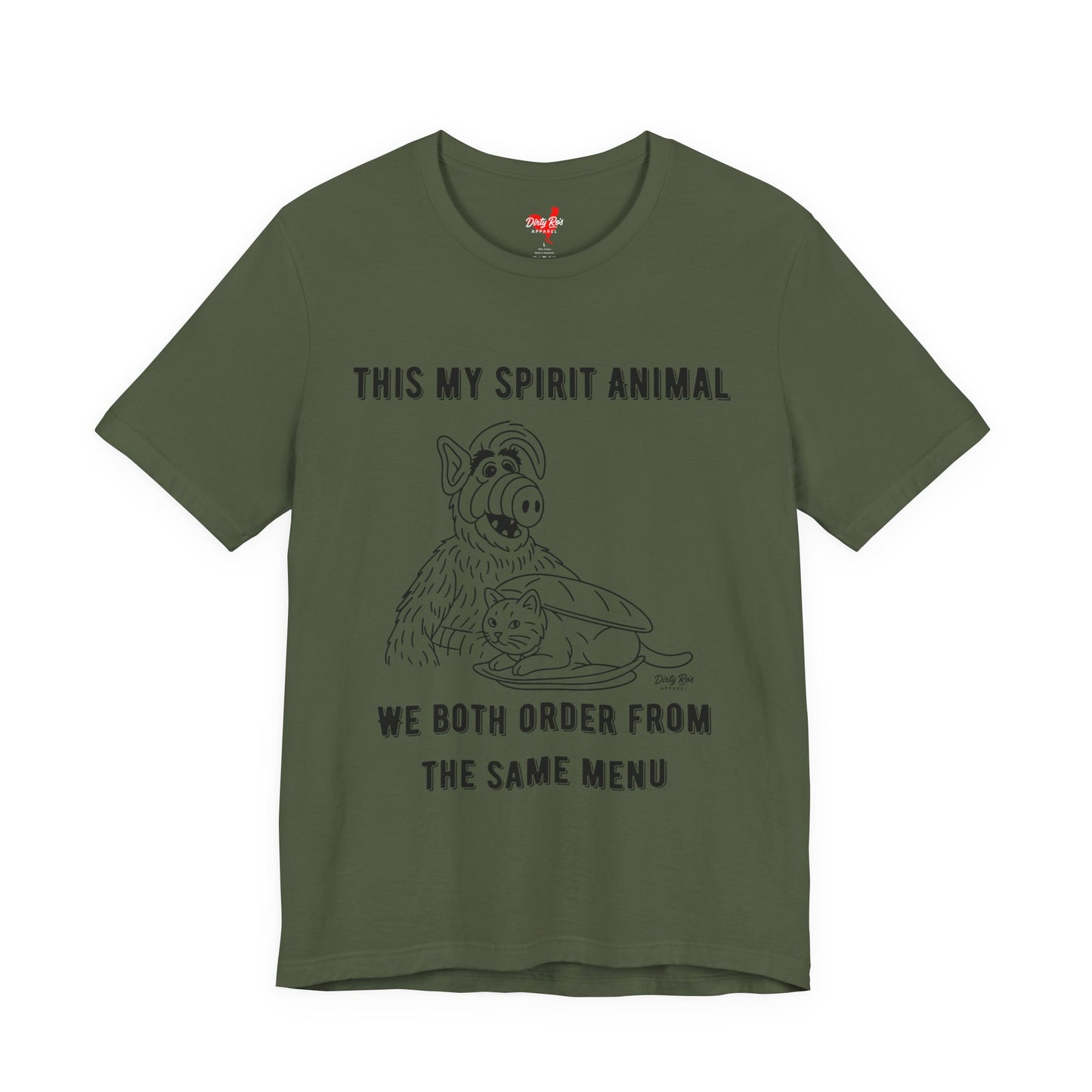 Funny Spirit Animal T-Shirt – Retro Alien Cat Humor Tee