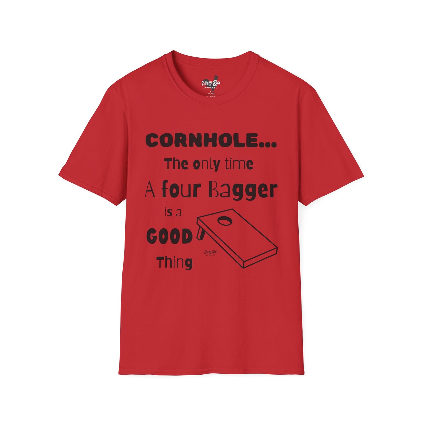 Cornhole The Only Time a Four Bagger is a Good Thing | Soft AF Tee