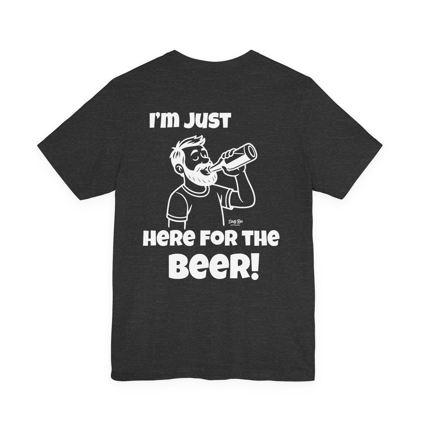 Here for the Beer Beard Shirt – Funny Drinking Tee with Bearded Dude Graphic
