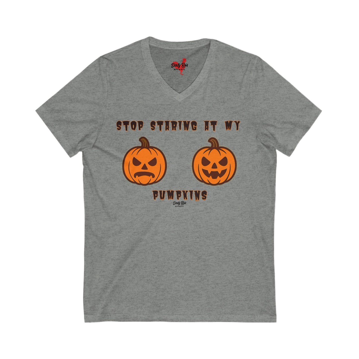 Stop Staring at My Pumpkins | V-Neck Tee