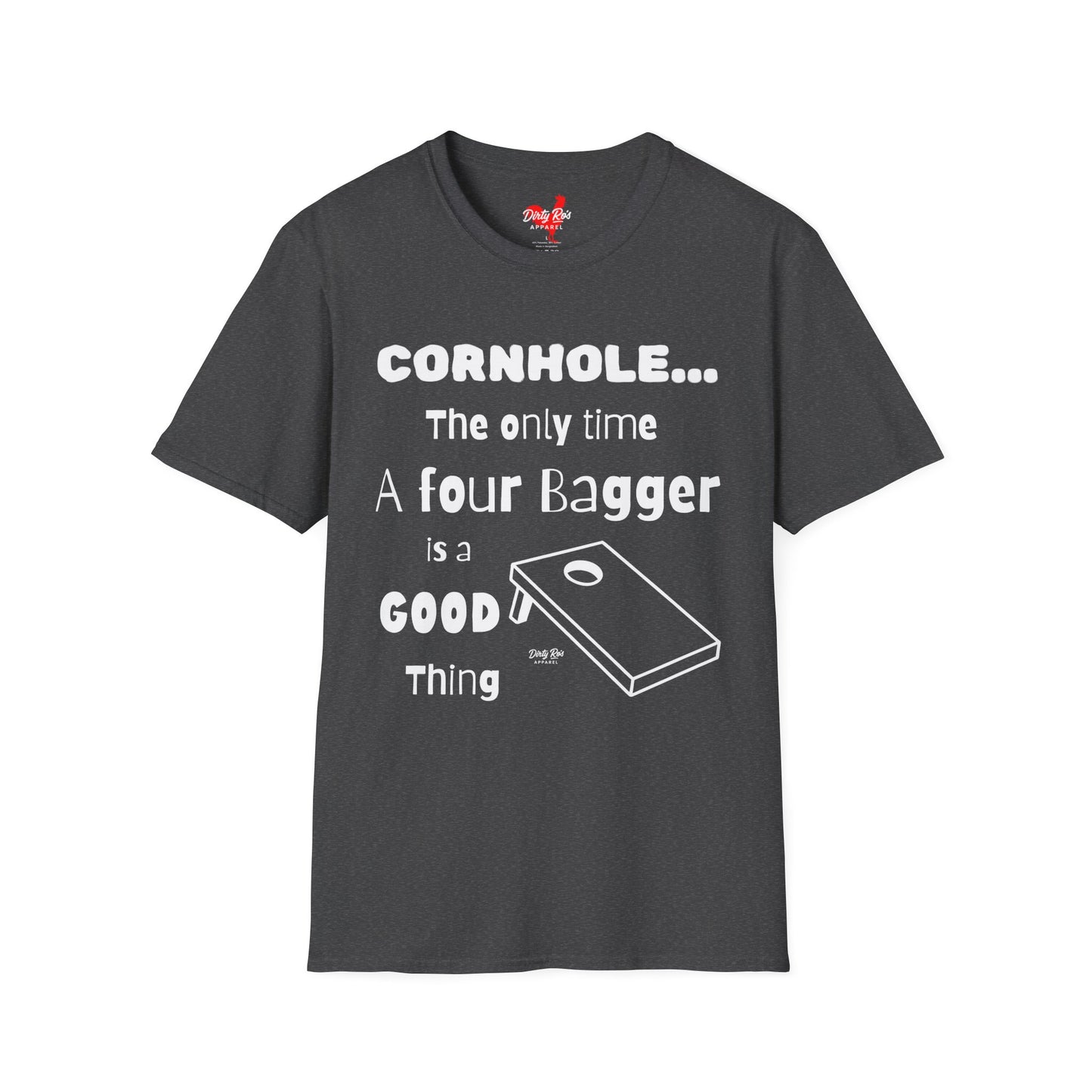 Cornhole The Only Time a Four Bagger is a Good Thing | Soft AF Tee
