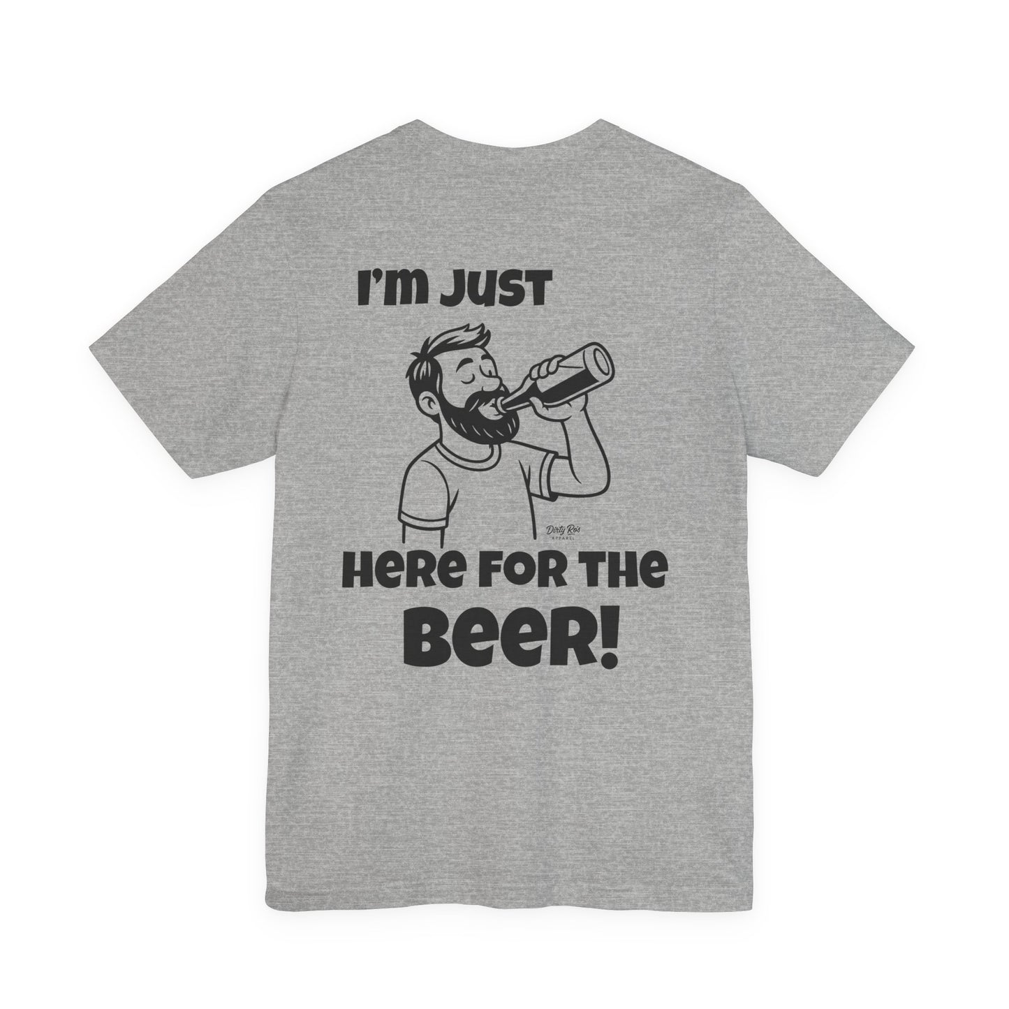 Here for the Beer Beard Shirt – Funny Drinking Tee with Bearded Dude Graphic