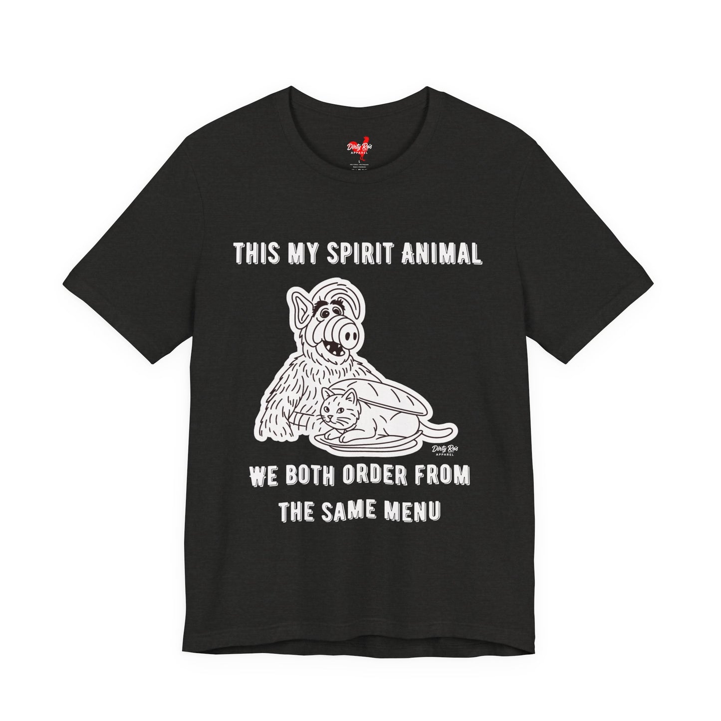 Funny Spirit Animal T-Shirt – Retro Alien Cat Humor Tee
