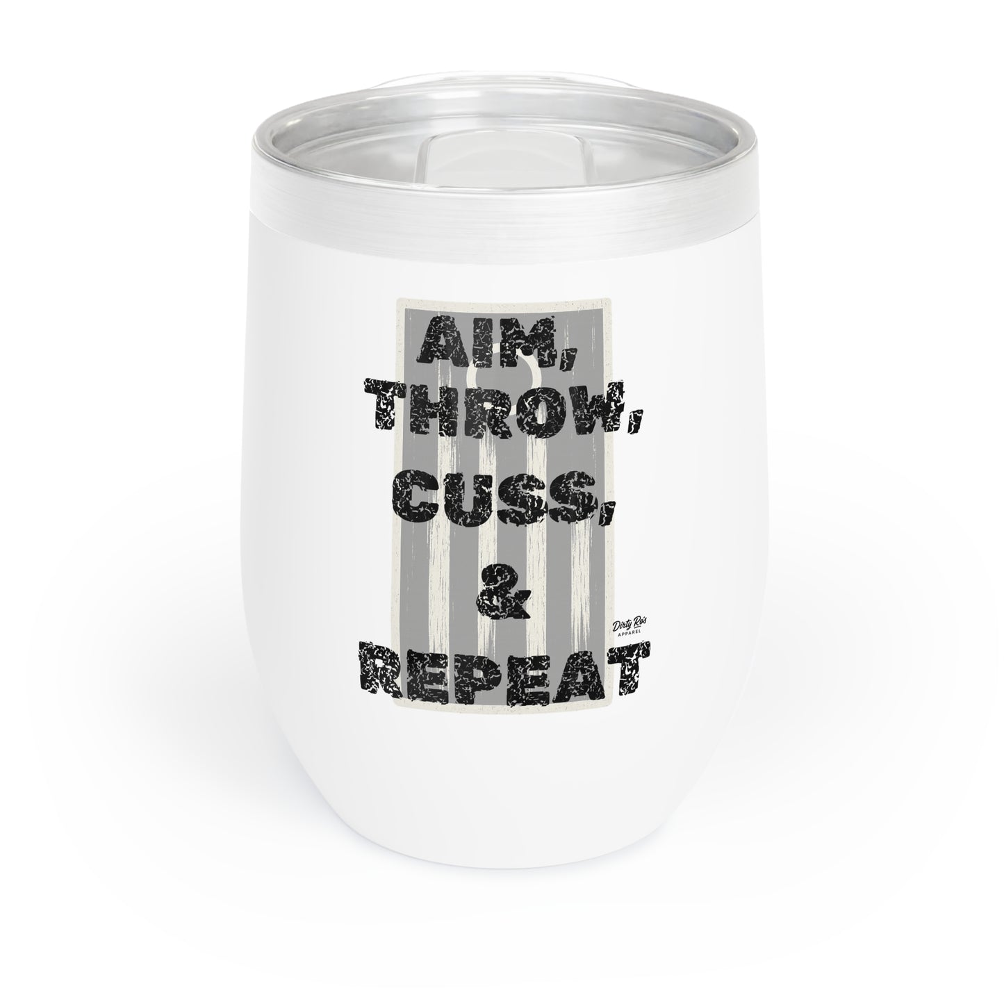 Aim, Throw, Cuss, Repeat Cornhole | 12oz Tumbler