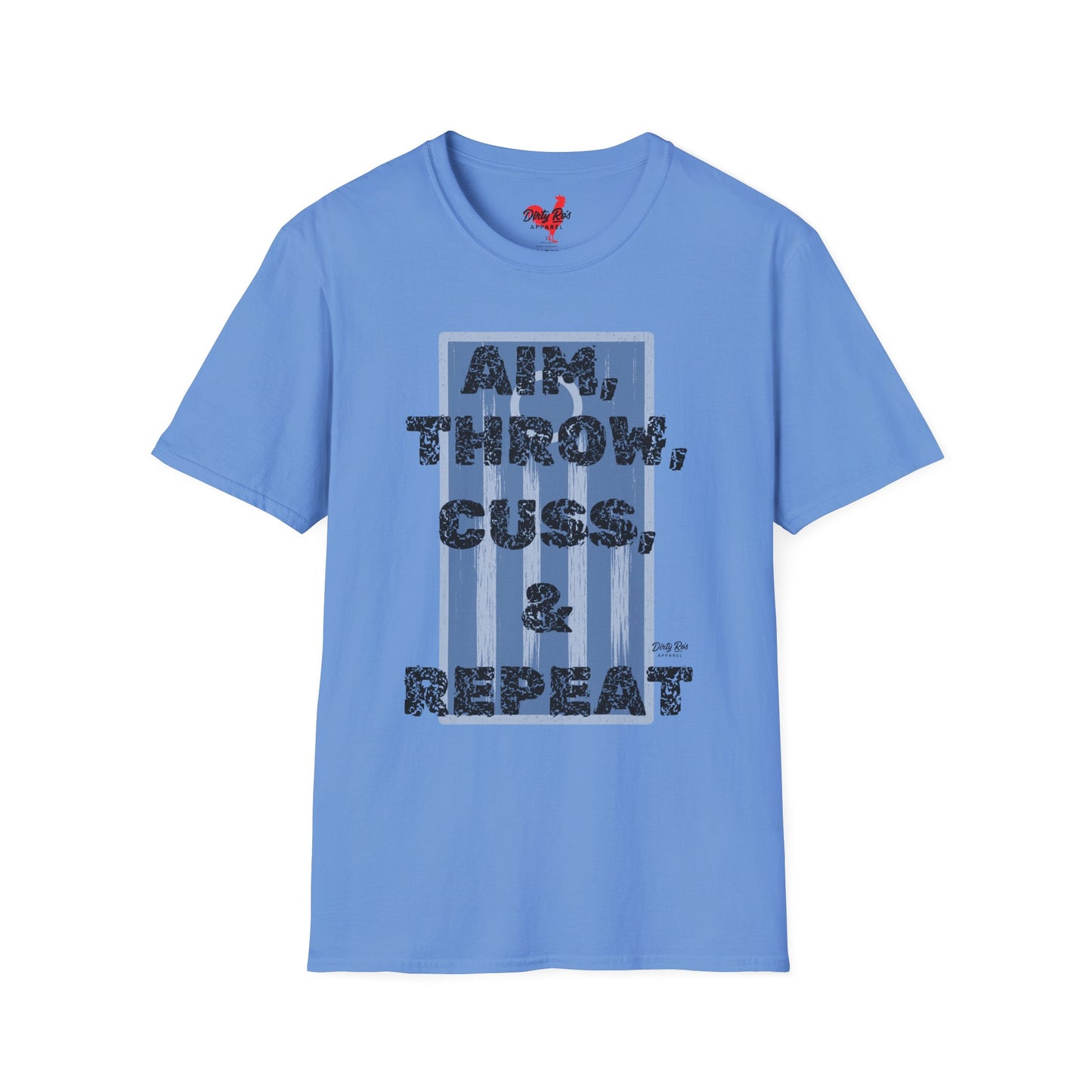 Aim, Throw, Cuss, Repeat Cornhole | Soft AF Tee