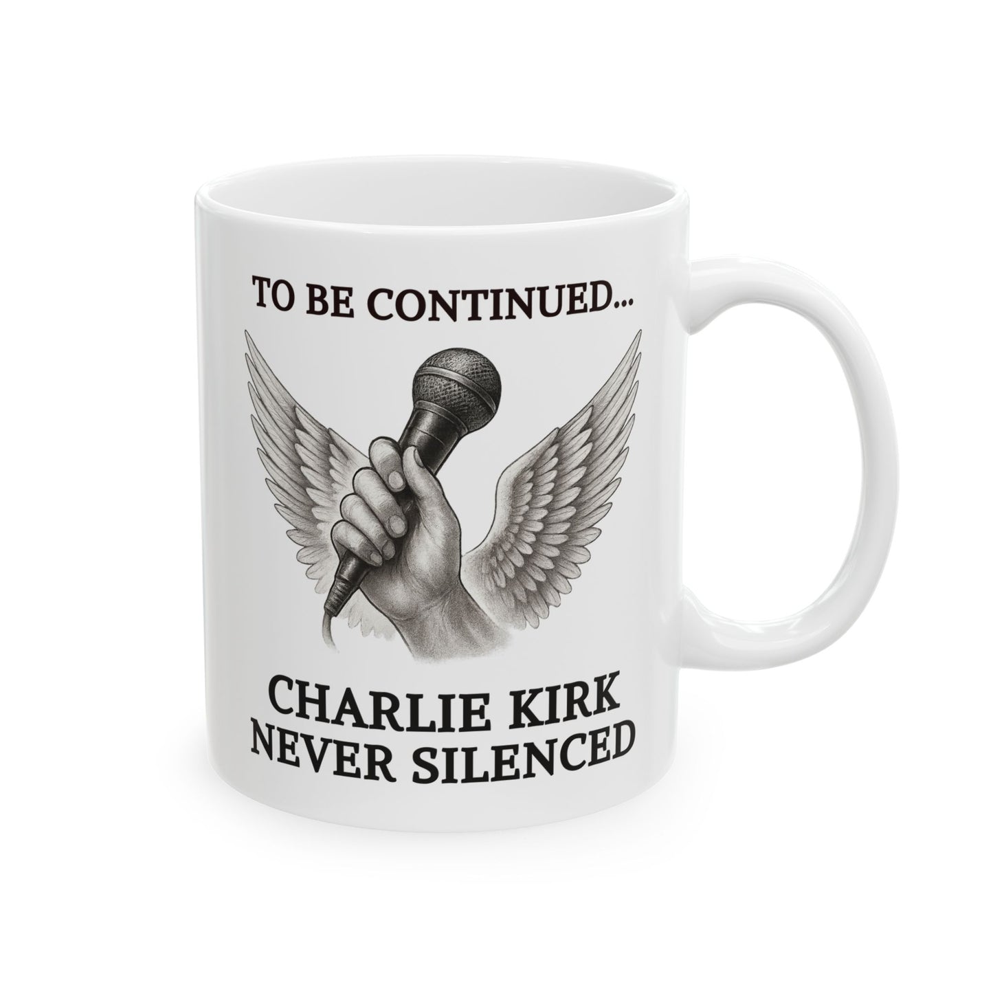 Never Silenced – Charlie Kirk Legacy | Coffee Mug