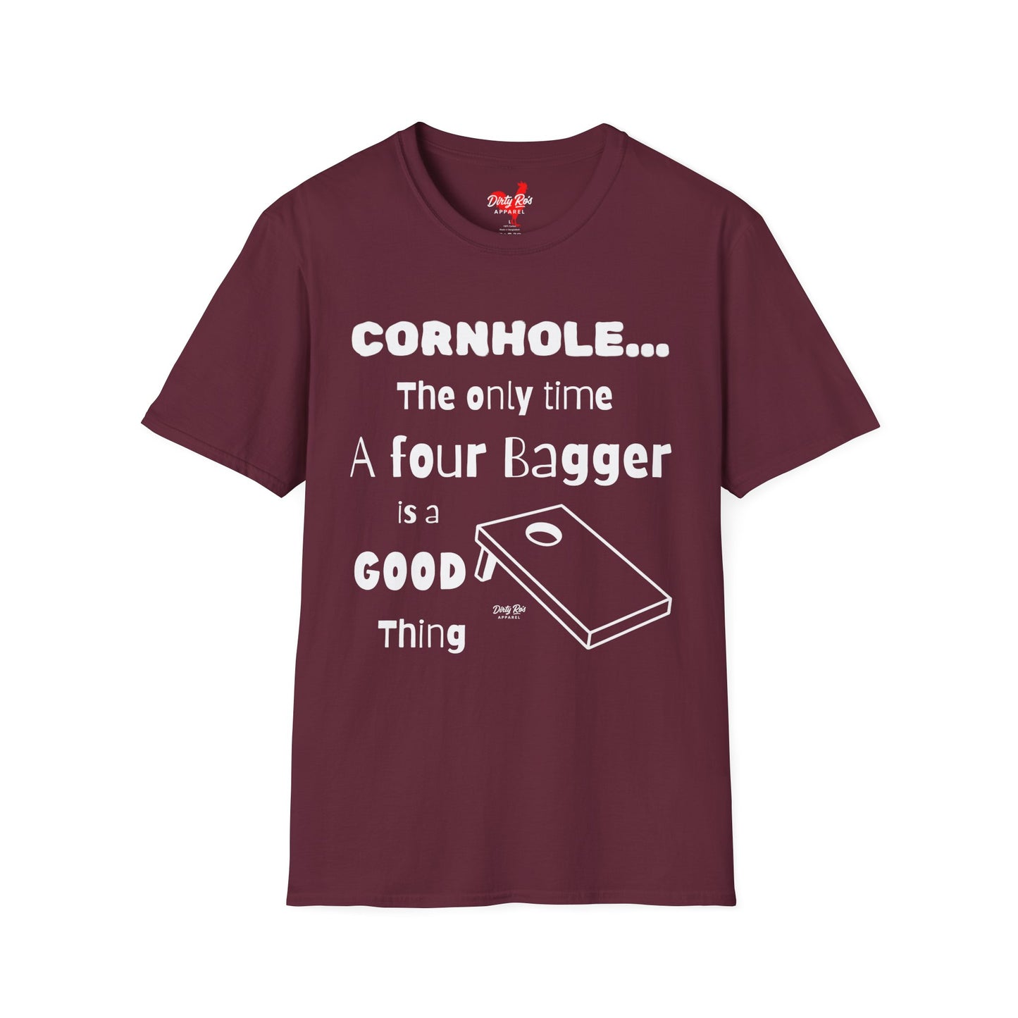 Cornhole The Only Time a Four Bagger is a Good Thing | Soft AF Tee