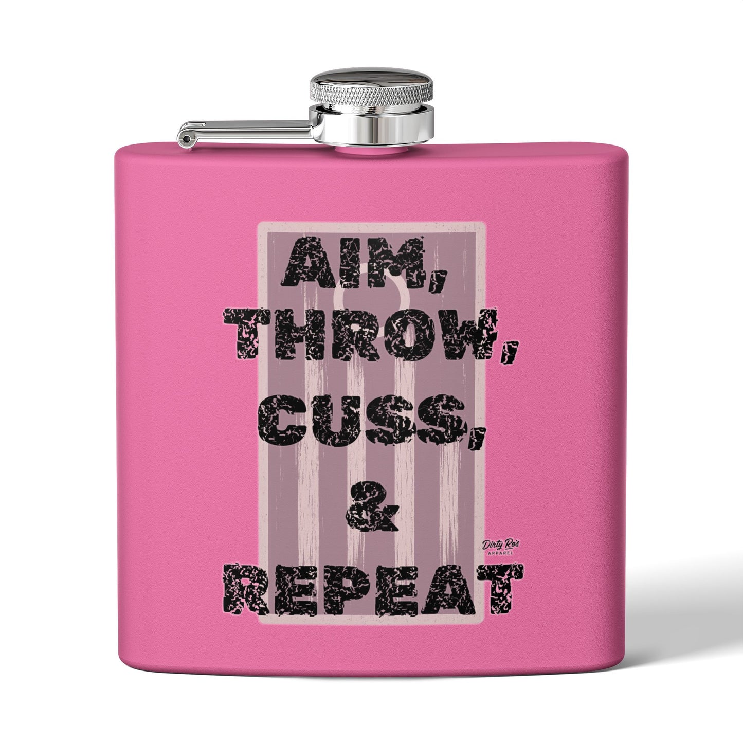 Aim, Throw, Cuss, Repeat Cornhole | Flask