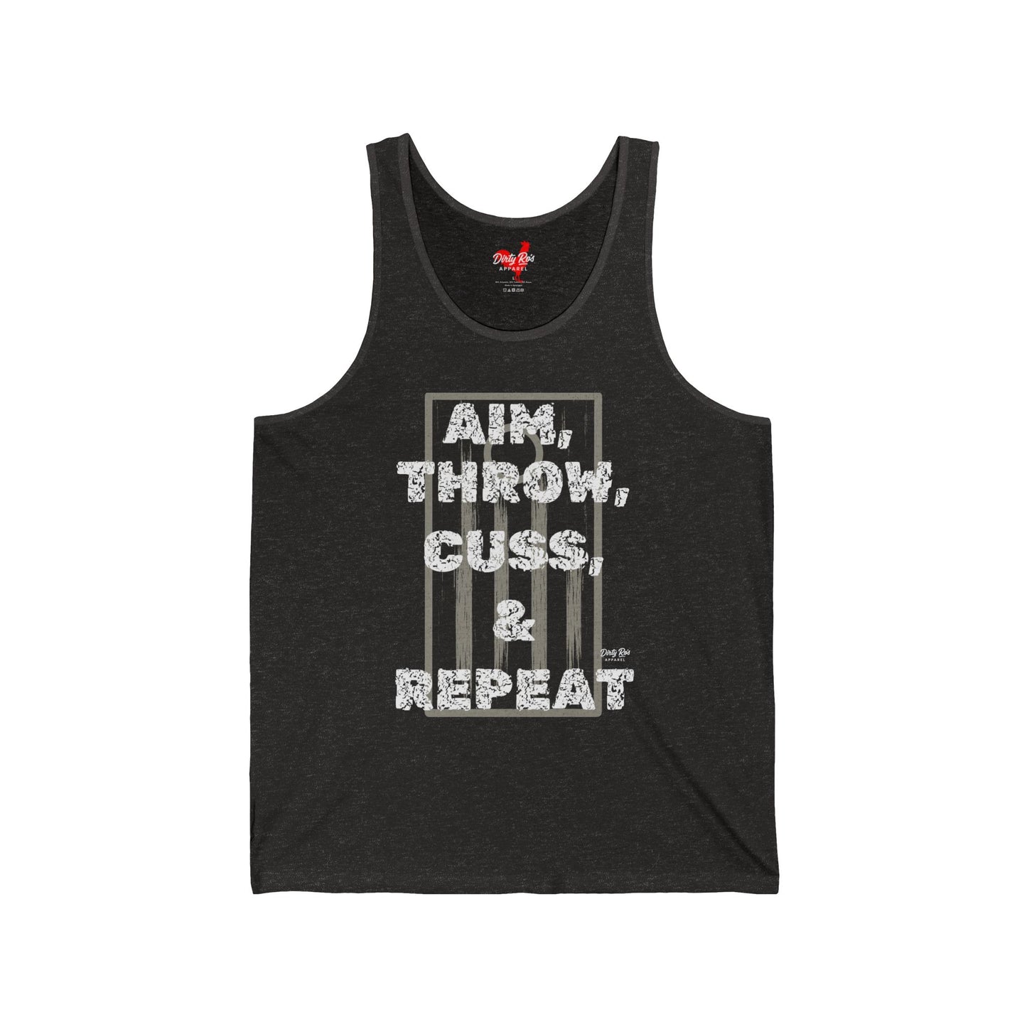 Aim, Throw, Cuss, Repeat Cornhole | Tank Top