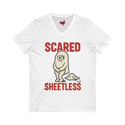 Scared Sheetless | V-Neck Tee