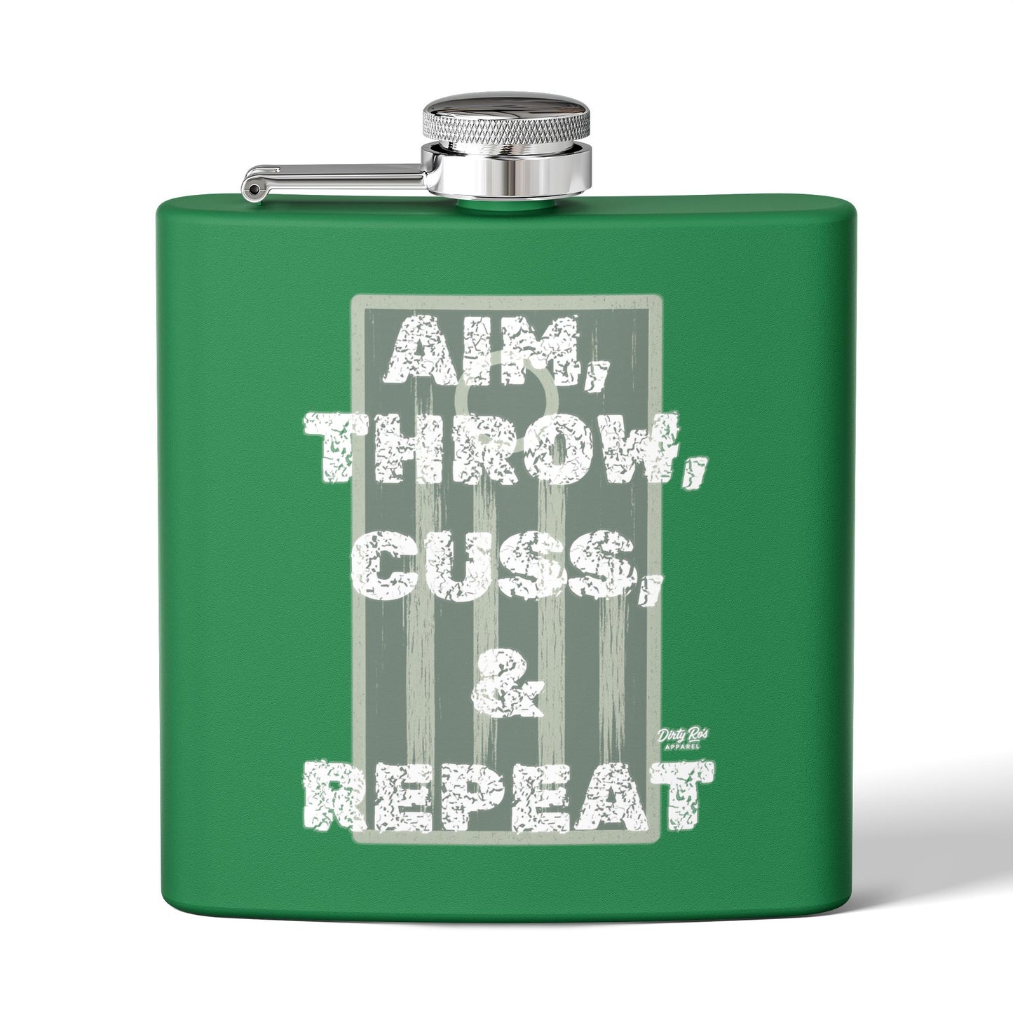 Aim, Throw, Cuss, Repeat Cornhole | Flask