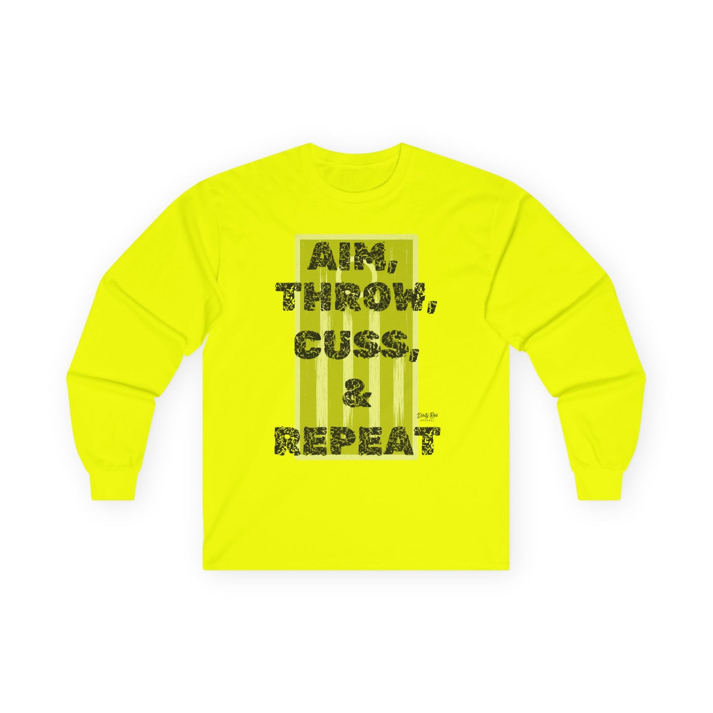 Aim, Throw, Cuss, Repeat Cornhole | Long Sleeve Tee