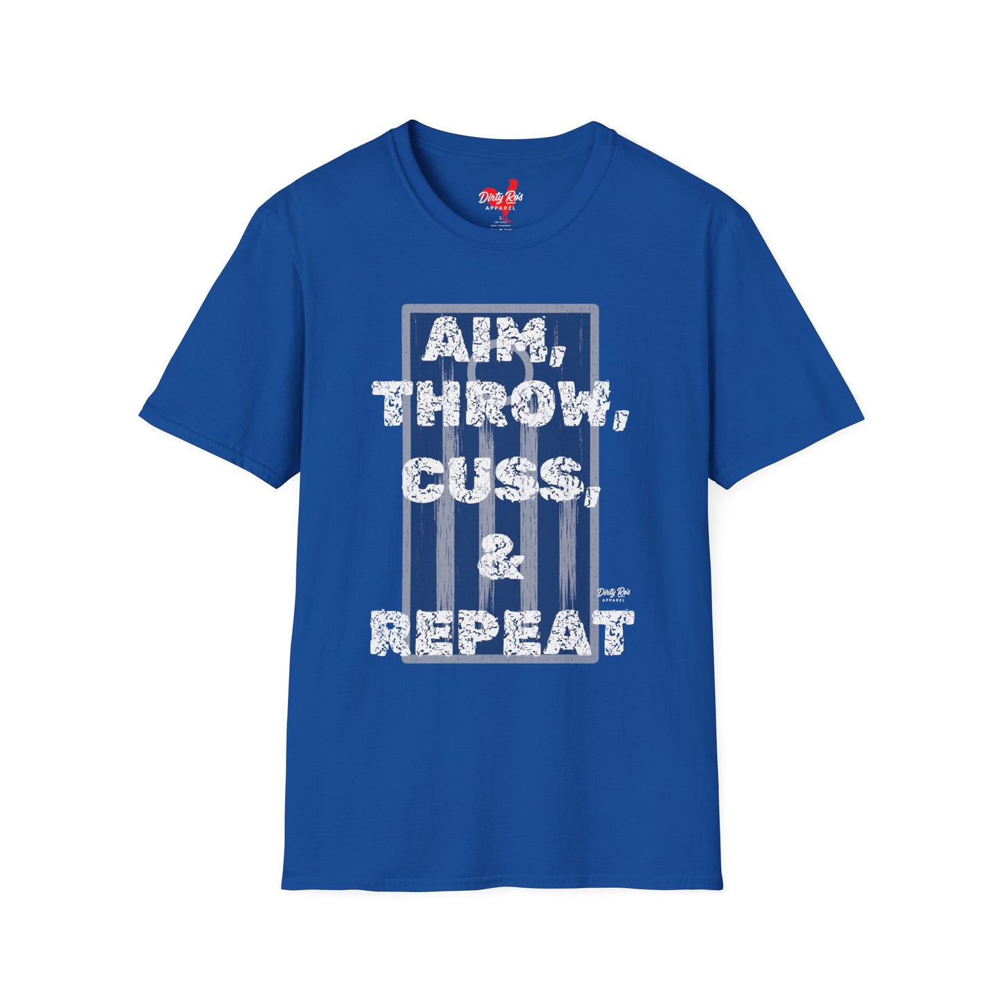 Aim, Throw, Cuss, Repeat Cornhole | Soft AF Tee