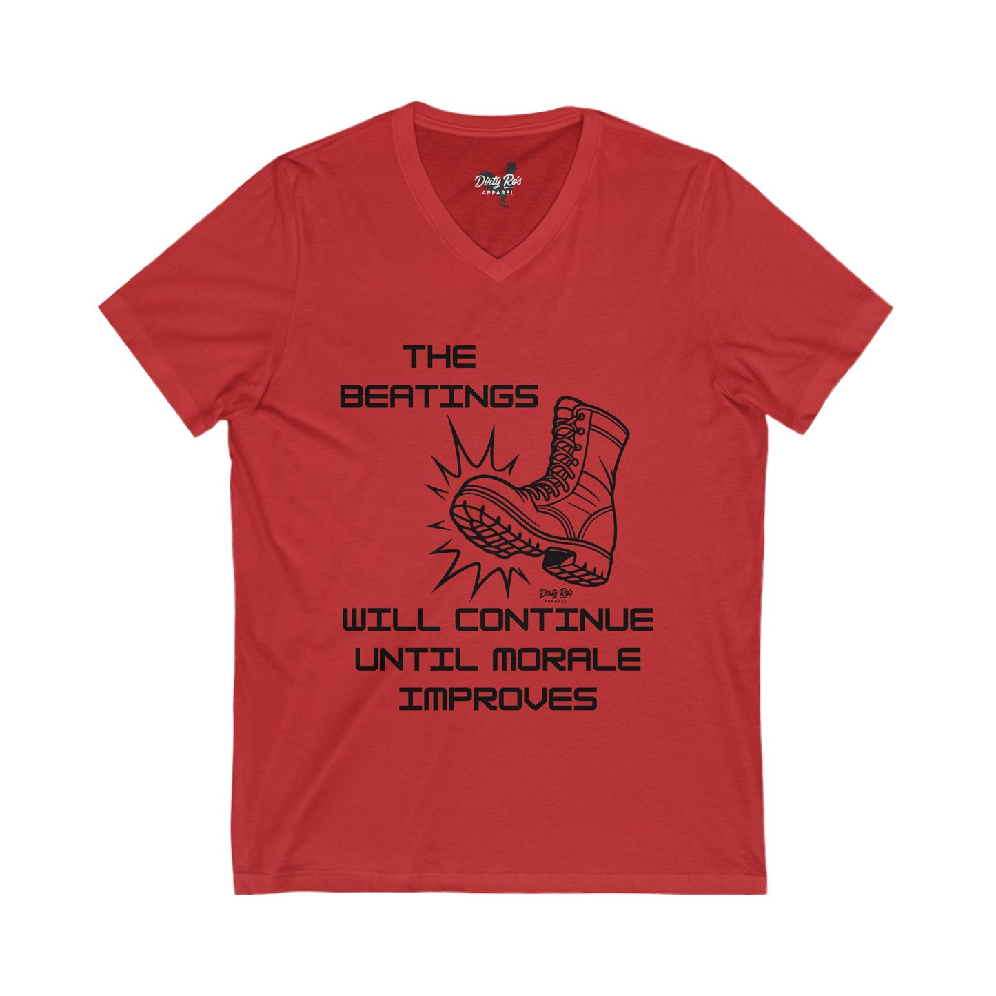 Beatings Will Continue Until Morale Improves | V-Neck Tee
