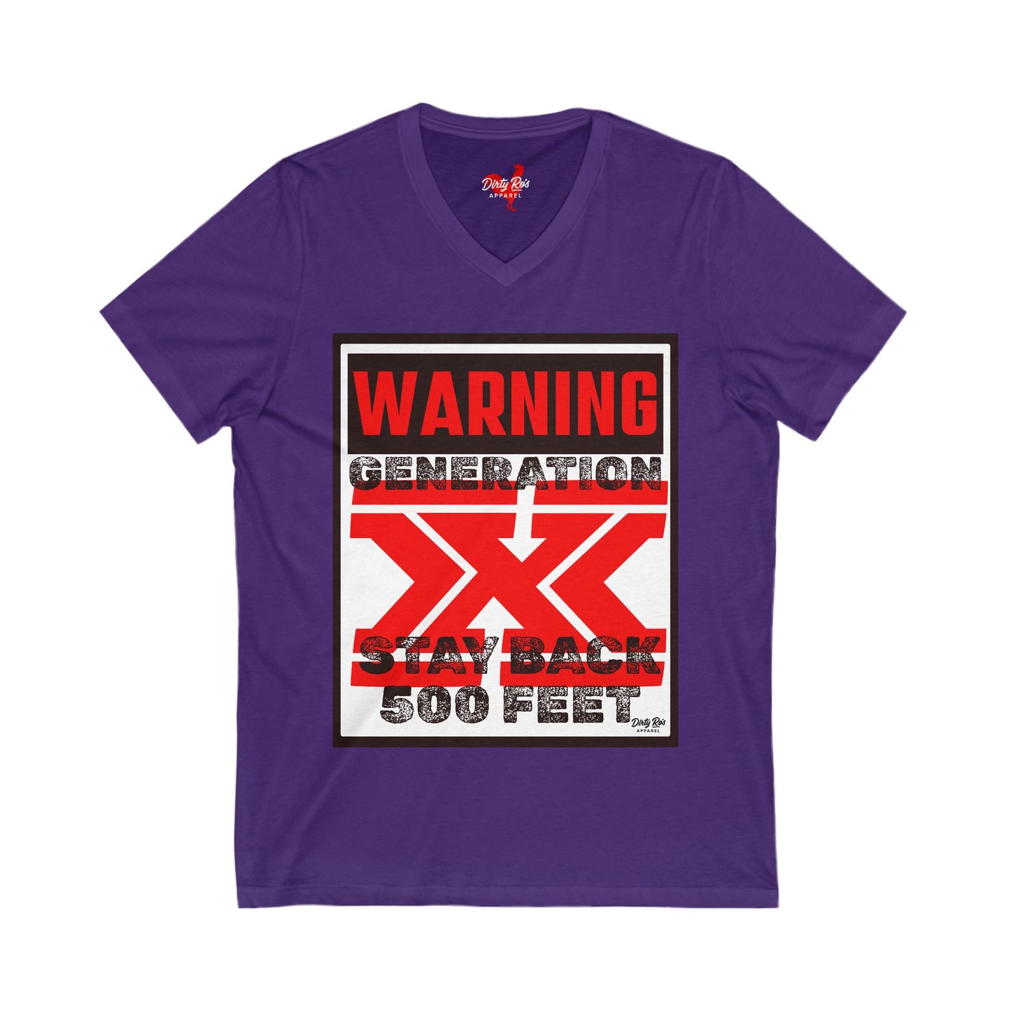WARNING: Gen X – Stay Back 500 Feet | V-Neck Tee