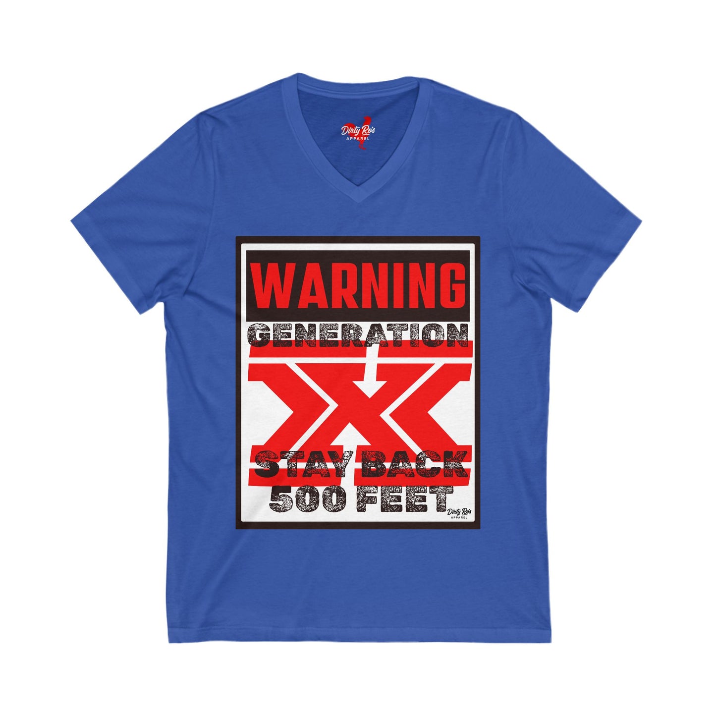 WARNING: Gen X – Stay Back 500 Feet | V-Neck Tee