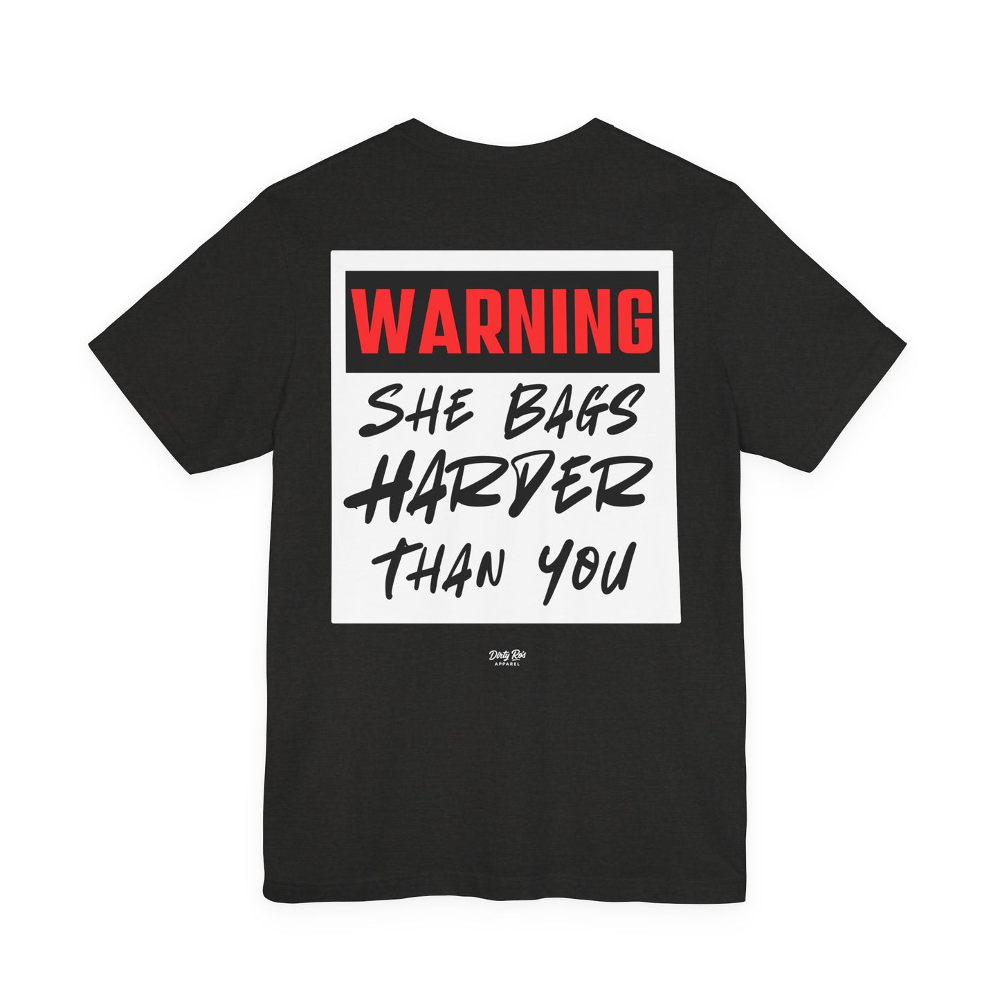 Warning: She Bags Harder Than You – Funny Cornhole Shirt for Women