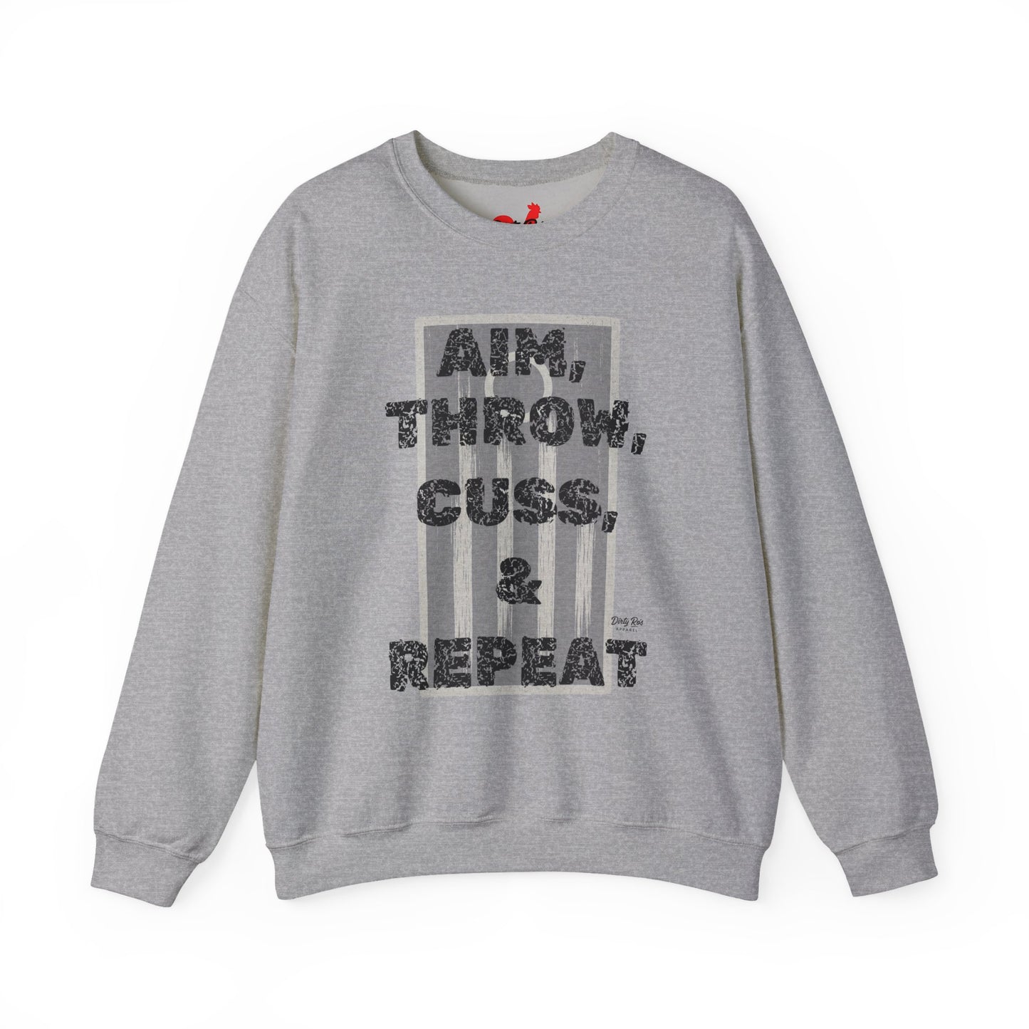 Aim, Throw, Cuss, Repeat Cornhole | Crewneck Sweatshirt