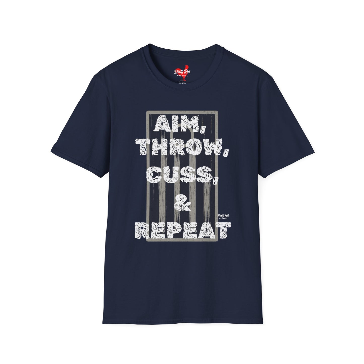 Aim, Throw, Cuss, Repeat Cornhole | Soft AF Tee