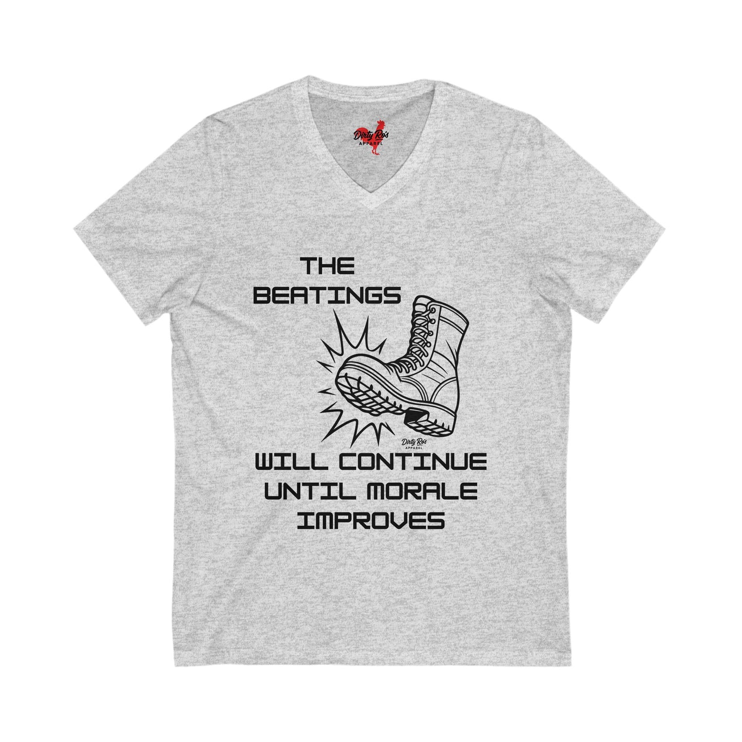 Beatings Will Continue Until Morale Improves | V-Neck Tee