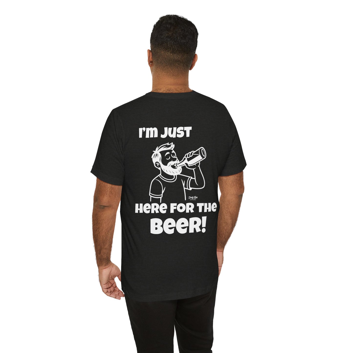 Here for the Beer Beard Shirt – Funny Drinking Tee with Bearded Dude Graphic