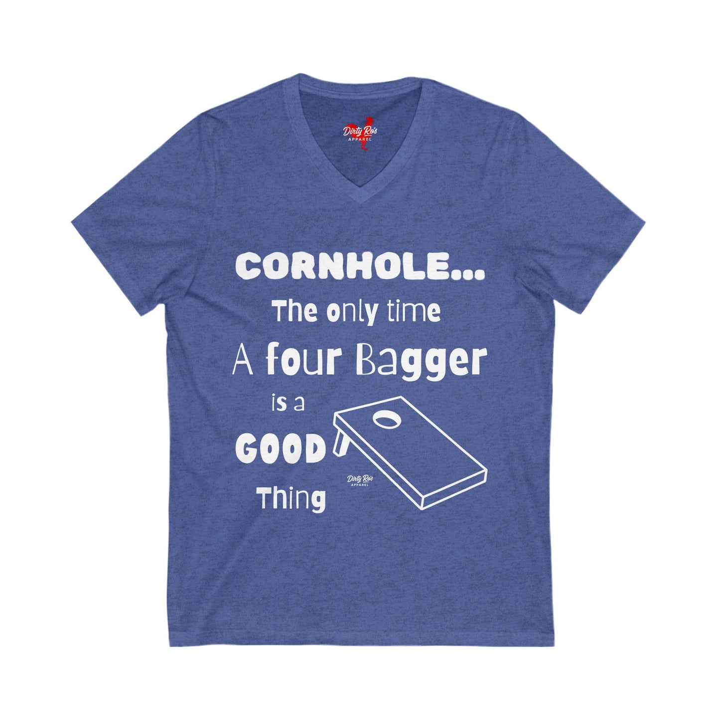 Cornhole The Only Time a Four Bagger is a Good Thing | V-Neck Tee