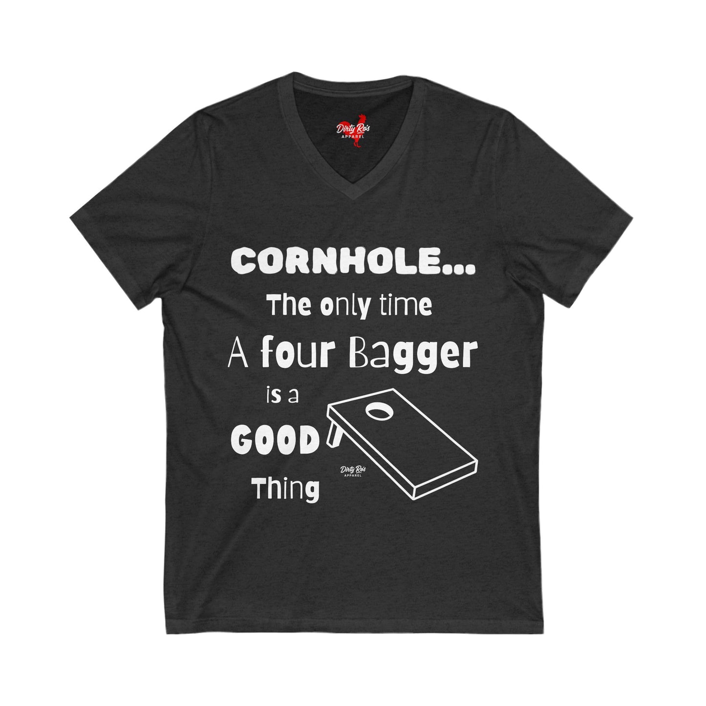 Cornhole The Only Time a Four Bagger is a Good Thing | V-Neck Tee