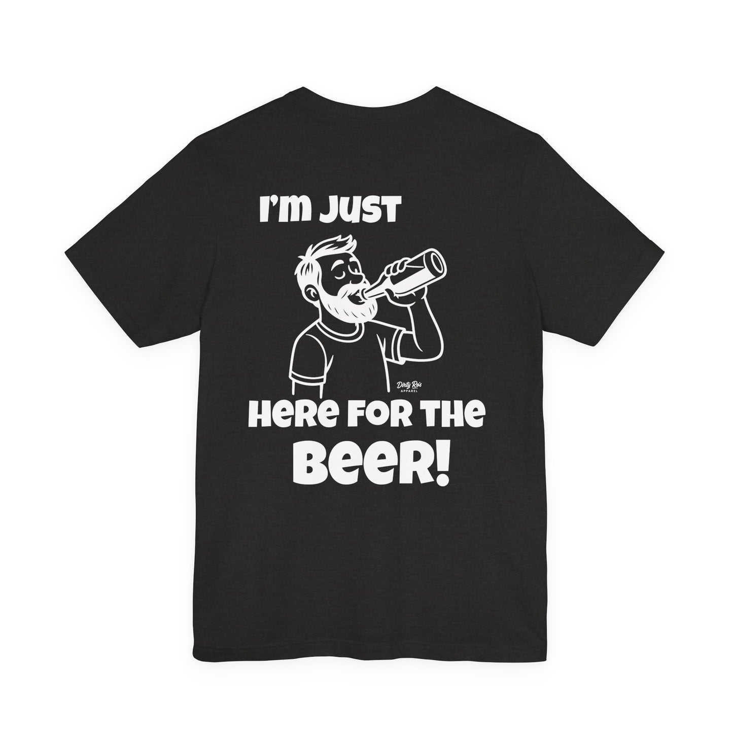 Here for the Beer Beard Shirt – Funny Drinking Tee with Bearded Dude Graphic