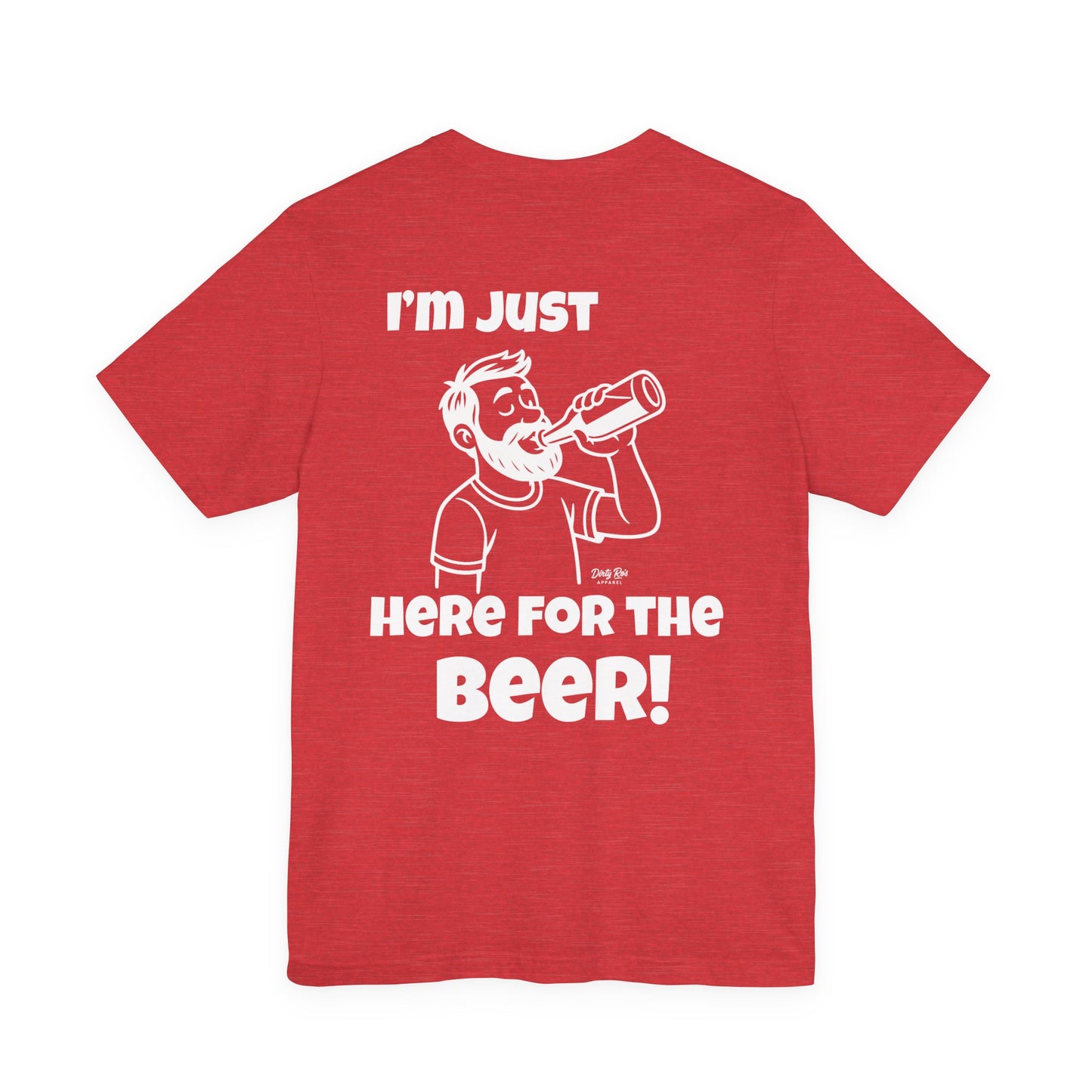 Here for the Beer Beard Shirt – Funny Drinking Tee with Bearded Dude Graphic