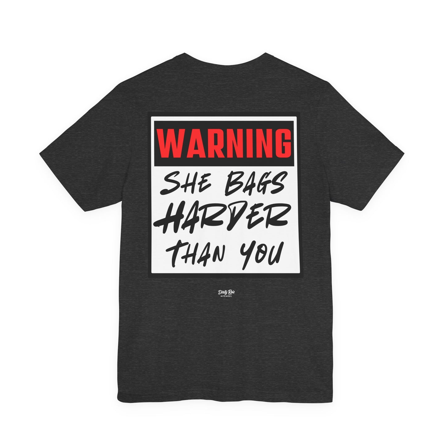 Warning: She Bags Harder Than You – Funny Cornhole Shirt for Women