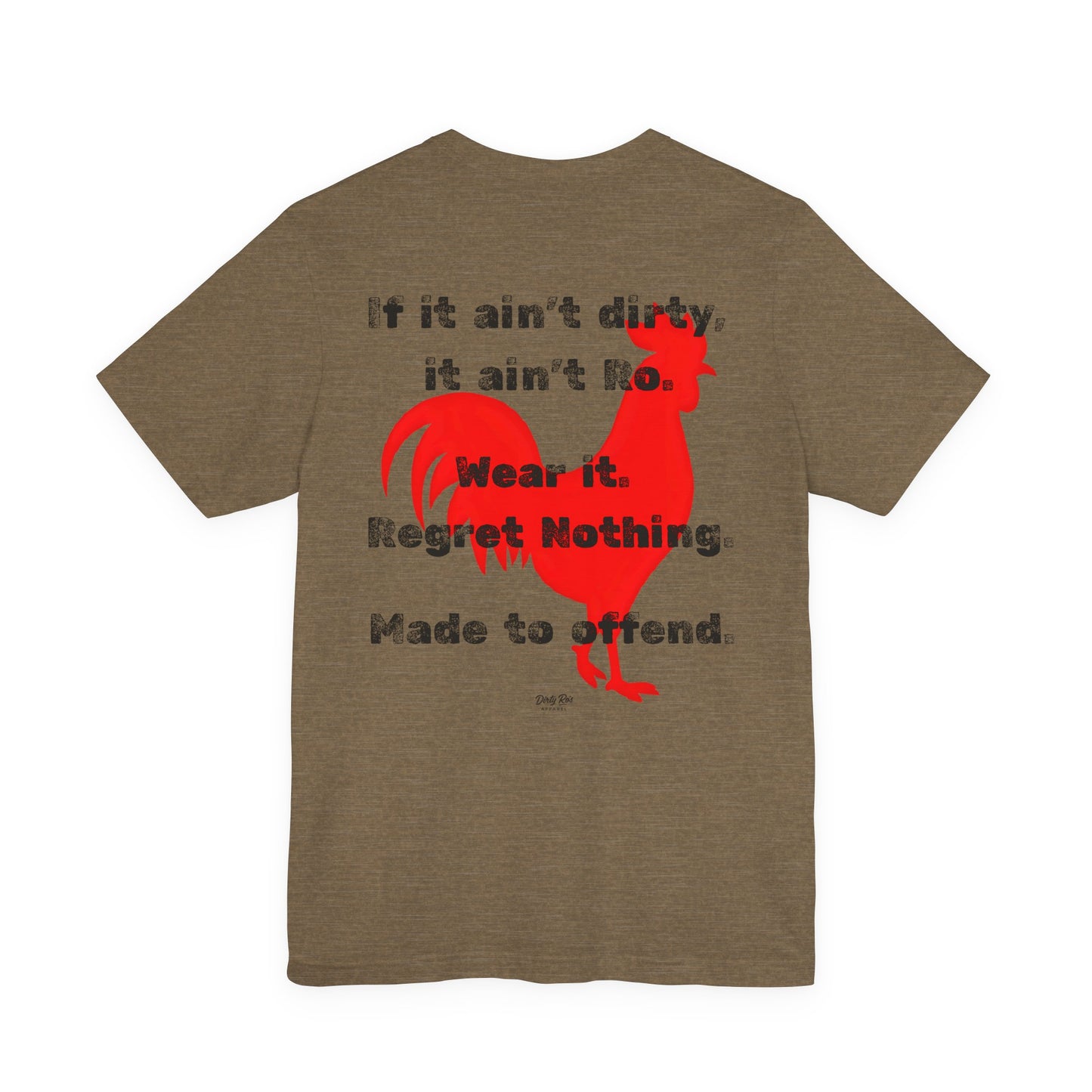 Dirty Ro’s Brand Shirt – Logo Tee with Offensive Rooster Energy