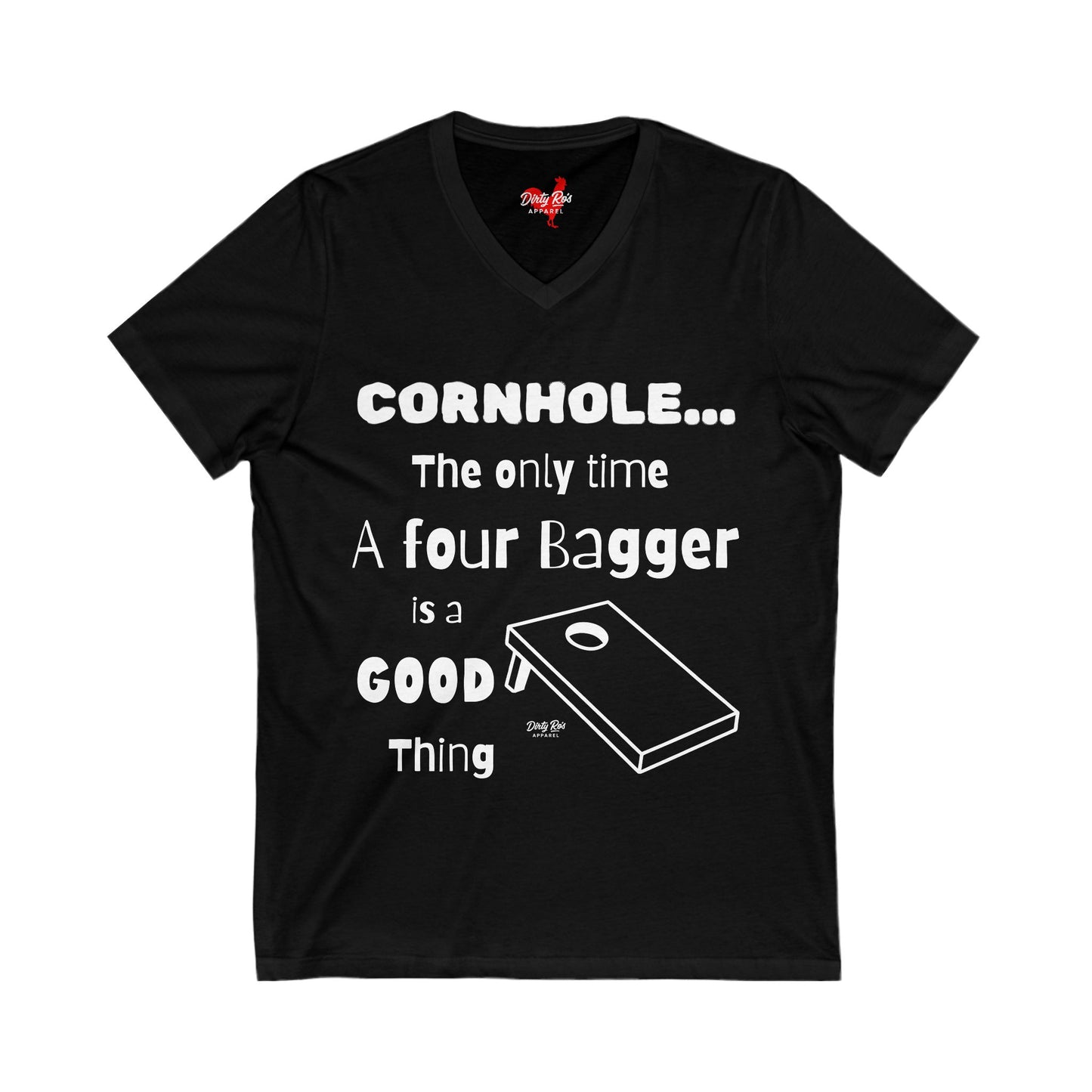 Cornhole The Only Time a Four Bagger is a Good Thing | V-Neck Tee