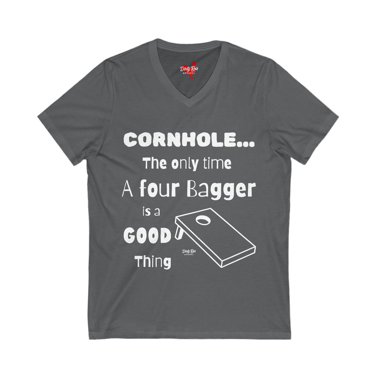 Cornhole The Only Time a Four Bagger is a Good Thing | V-Neck Tee