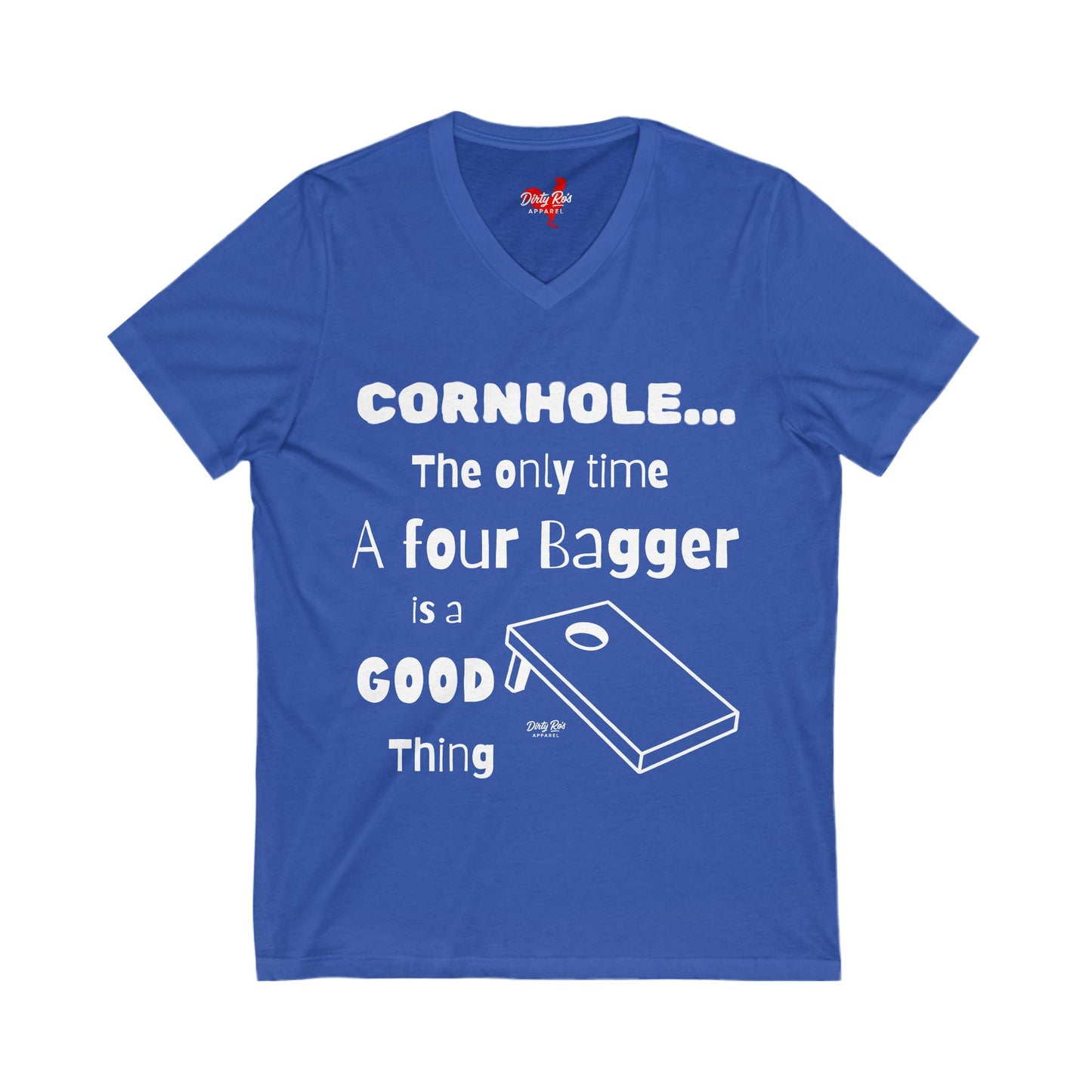 Cornhole The Only Time a Four Bagger is a Good Thing | V-Neck Tee