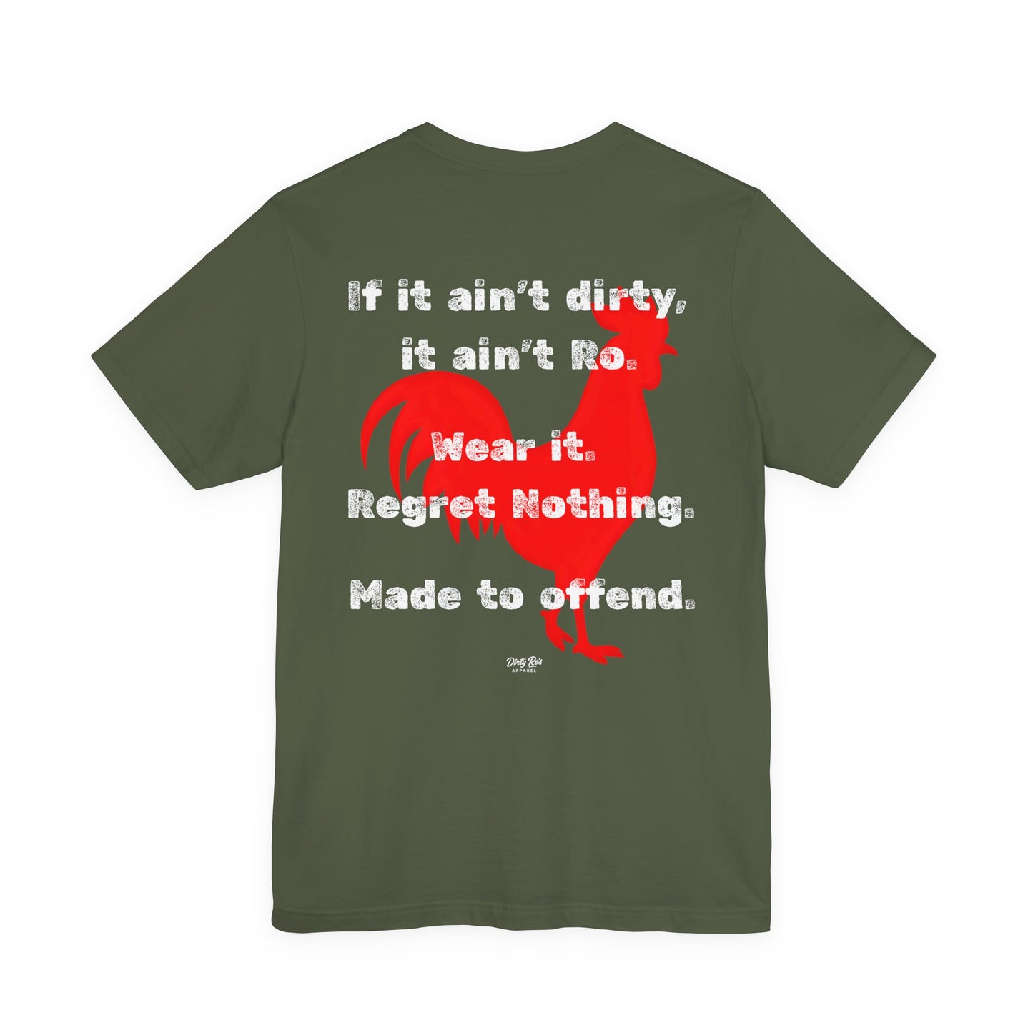 Dirty Ro’s Brand Shirt – Logo Tee with Offensive Rooster Energy