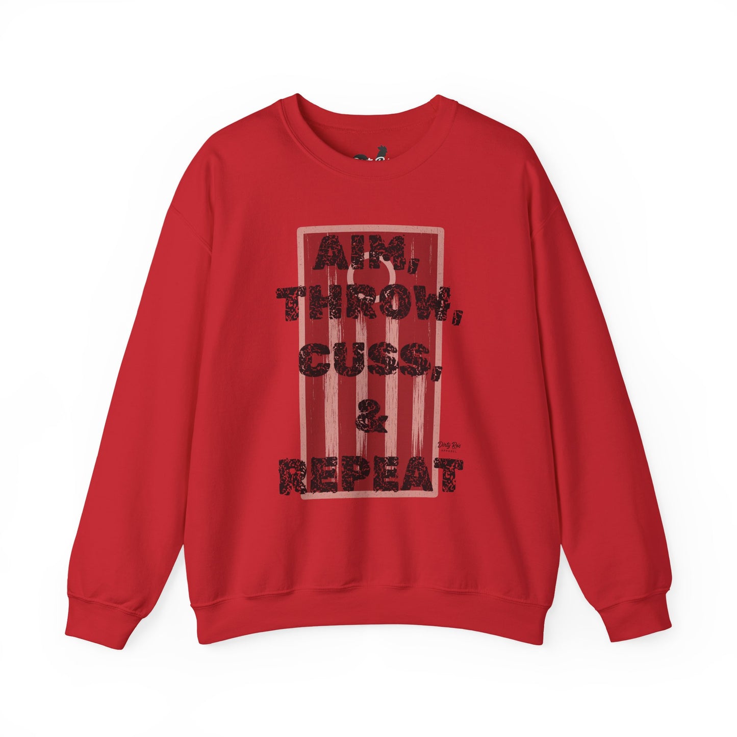 Aim, Throw, Cuss, Repeat Cornhole | Crewneck Sweatshirt
