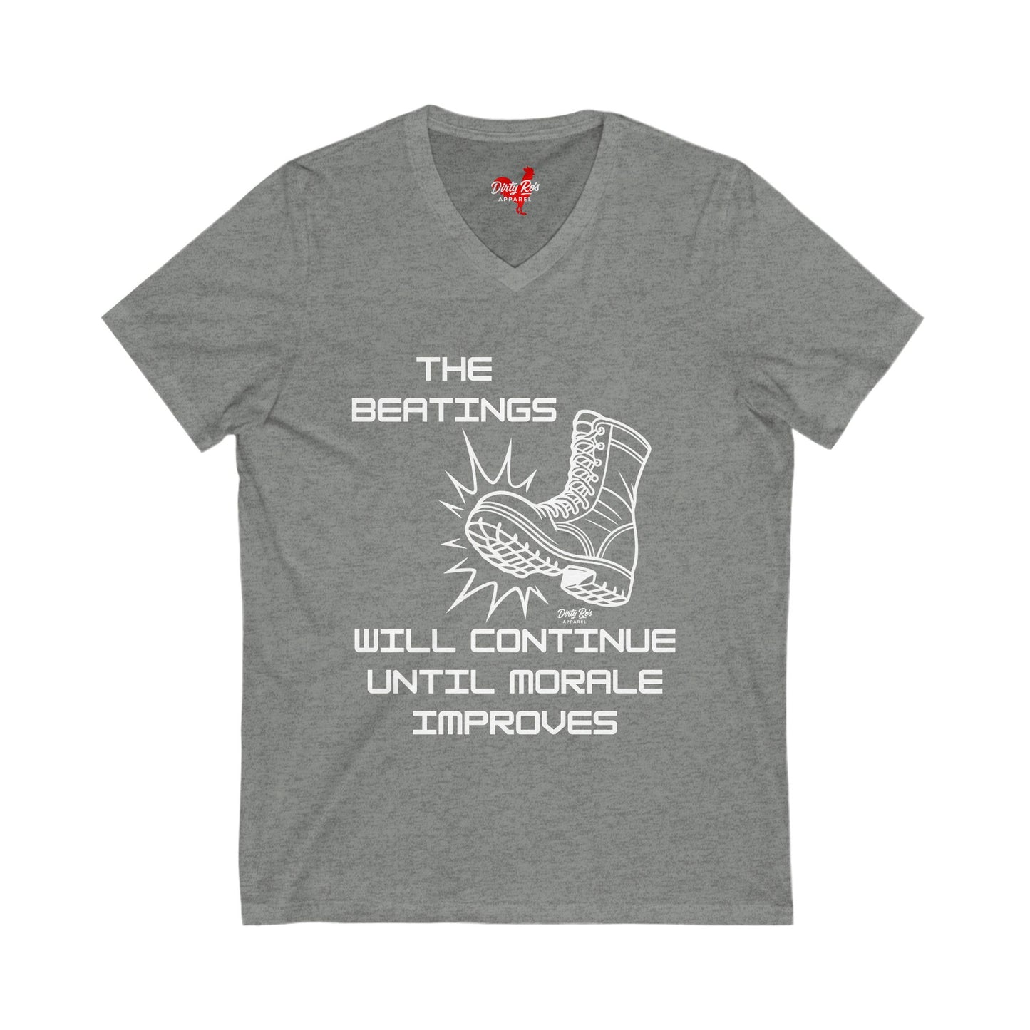 Beatings Will Continue Until Morale Improves | V-Neck Tee