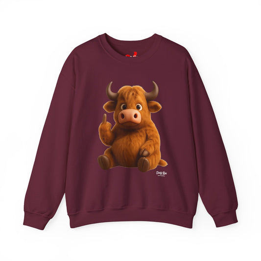 Fuzzy Cow FU | Crewneck Sweatshirt