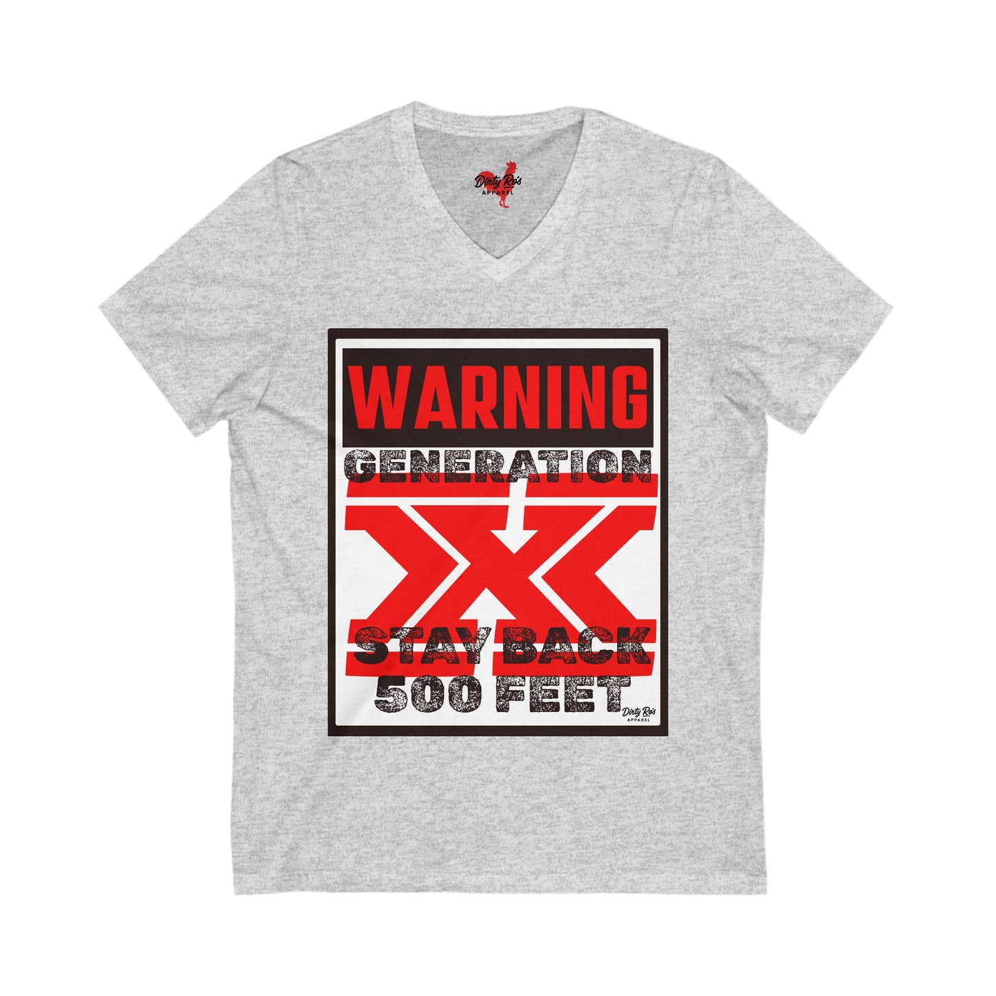 WARNING: Gen X – Stay Back 500 Feet | V-Neck Tee