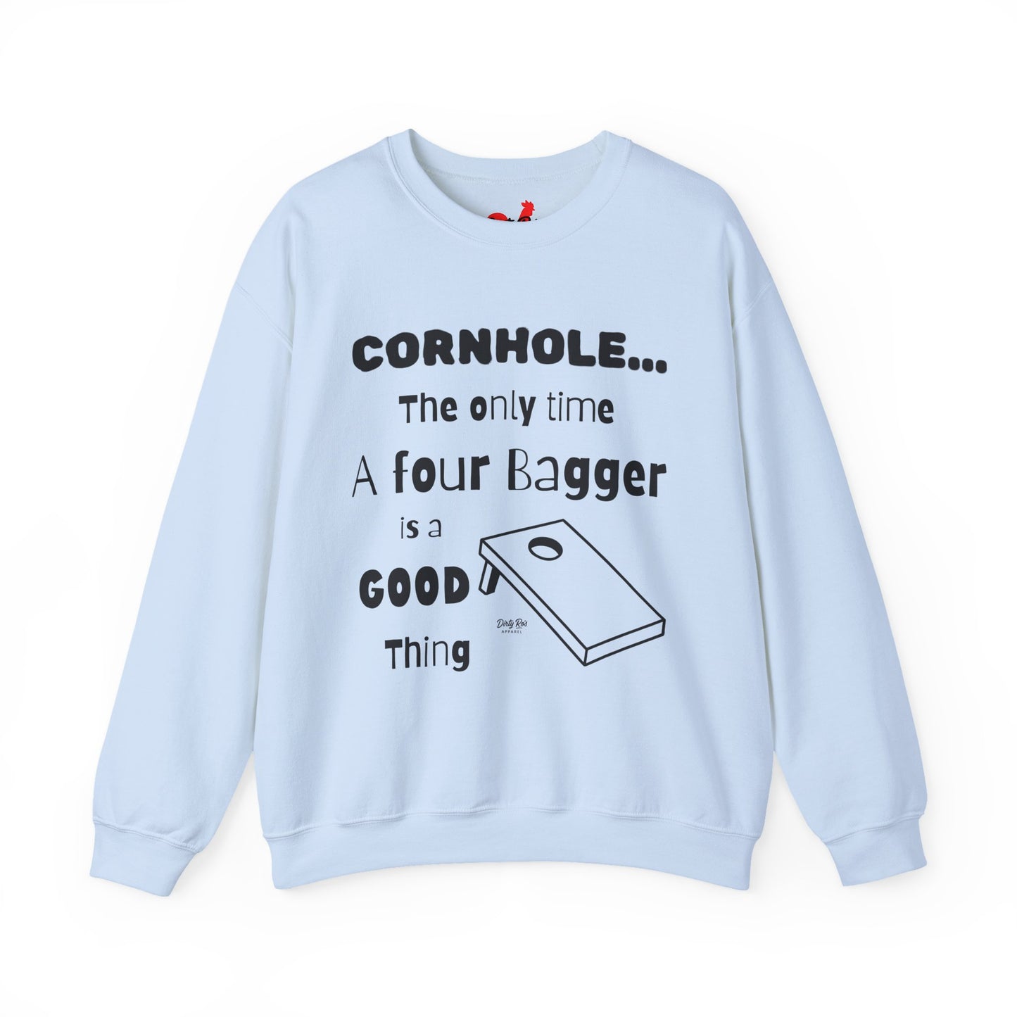 Cornhole The Only Time a Four Bagger is a Good Thing | Crewneck Sweatshirt